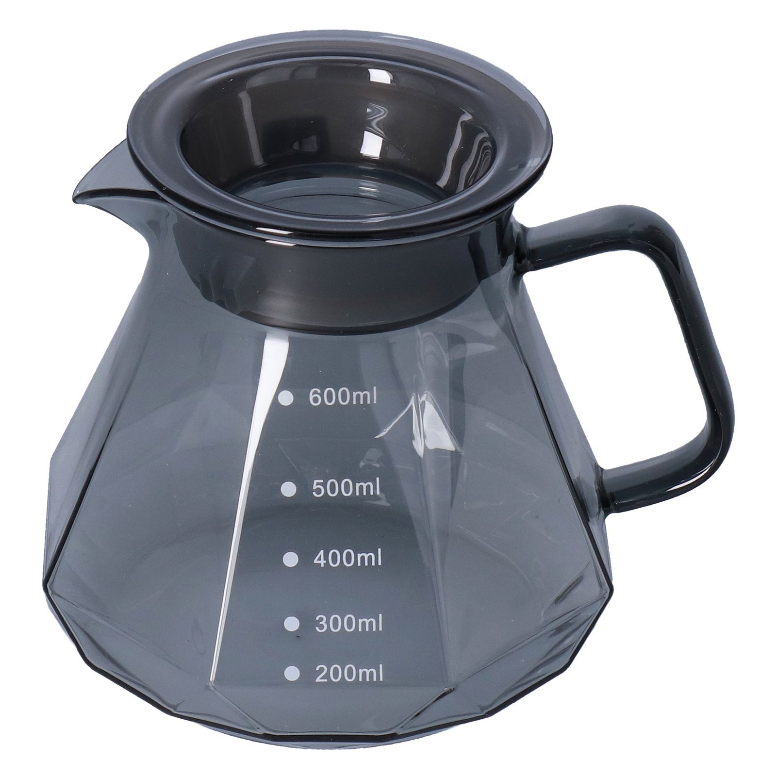 Coffee Kettle Heat Resistant Coffee Sharing Pot Transparent Black Glass Tea view 8