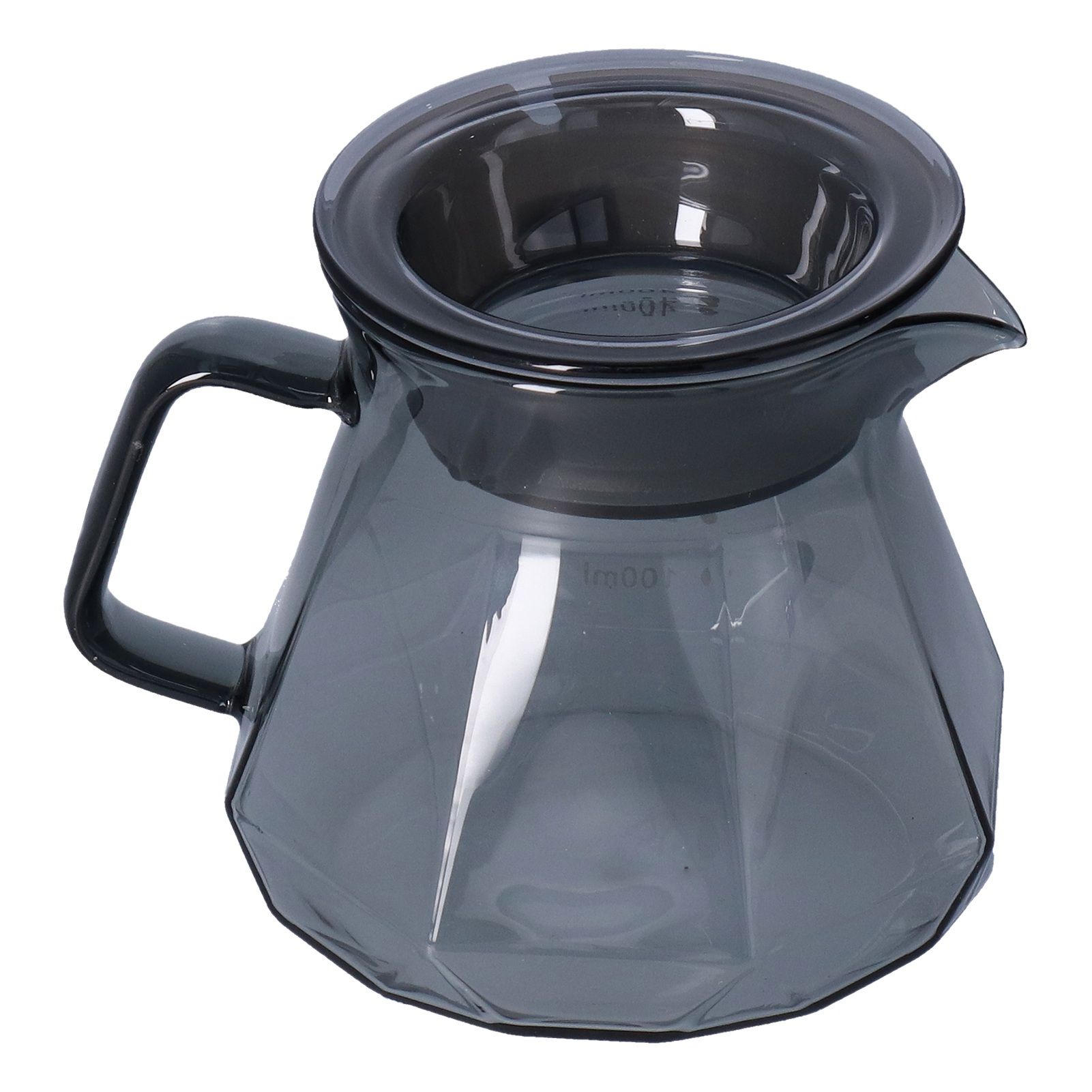Coffee Kettle Heat Resistant Coffee Sharing Pot Transparent Black Glass Tea view 2