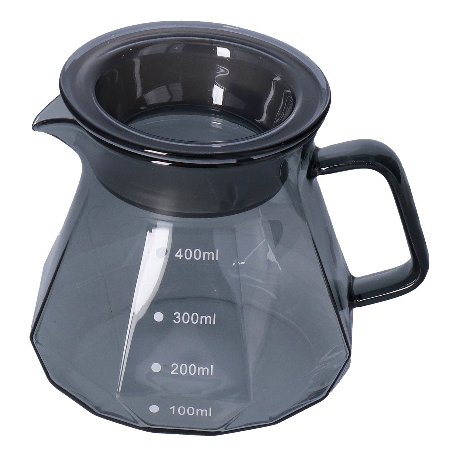 Coffee Kettle Heat Resistant Coffee Sharing Pot Transparent Black Glass Tea view 10