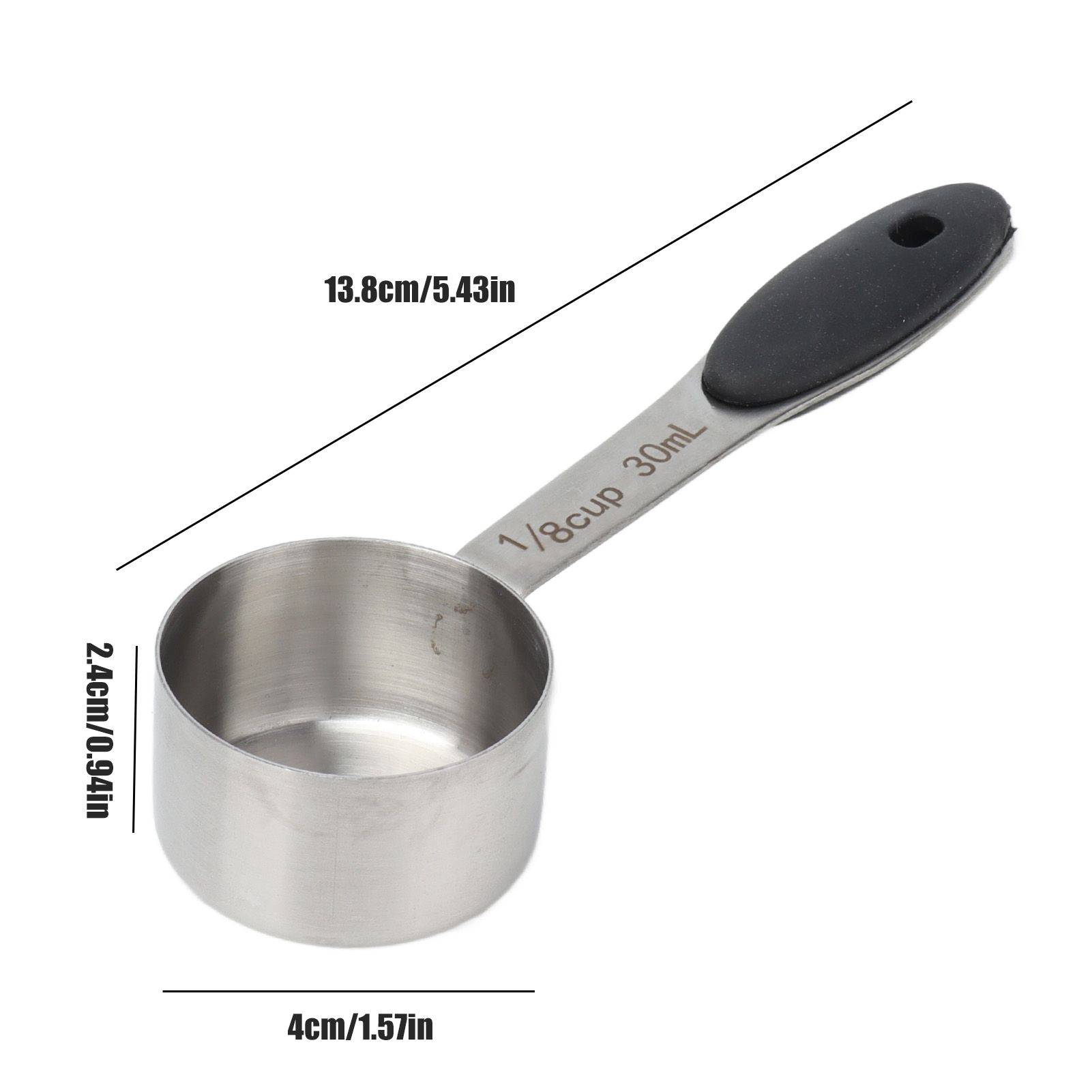 30ml Coffee Measuring Scoop 1/8 Cup Stainless Steel Tablespoon Large Capacity view 13
