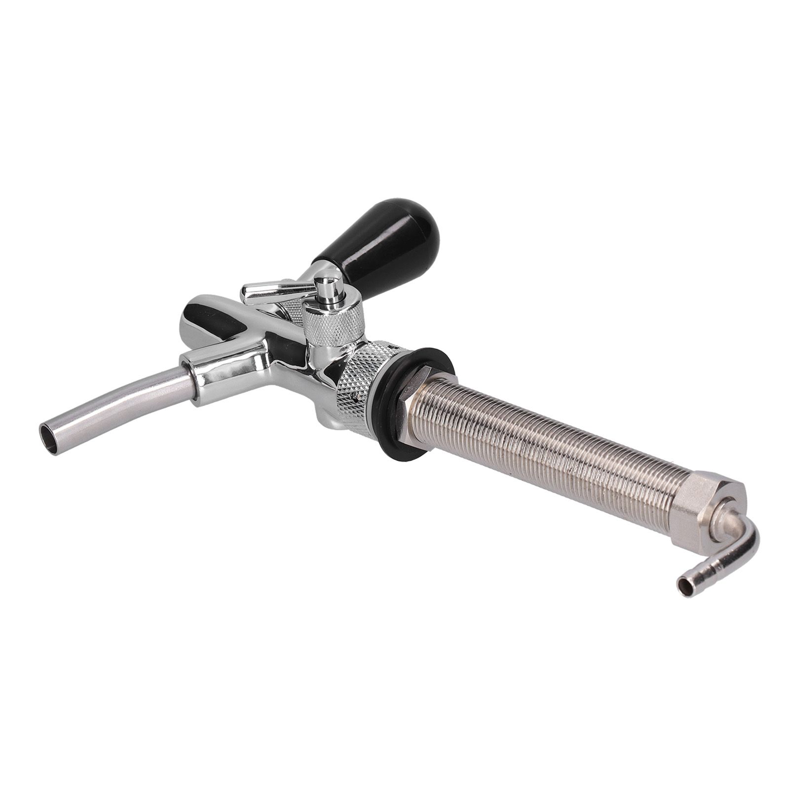 Draft Beer Adjustable Faucet Chrome Plated Stainless Steel G5/8 Shank Beer Tap view 3