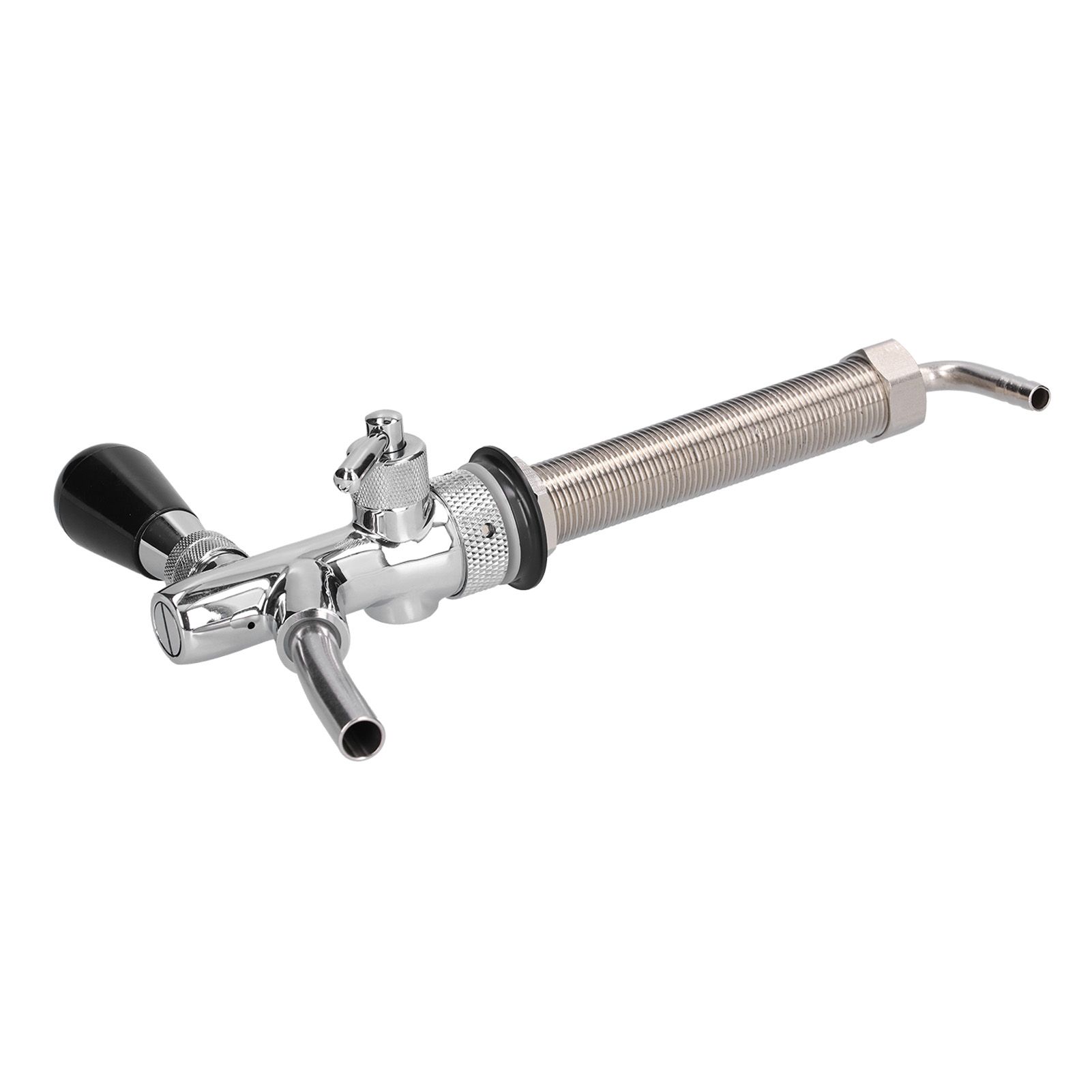 Draft Beer Adjustable Faucet Chrome Plated Stainless Steel G5/8 Shank Beer Tap view 6