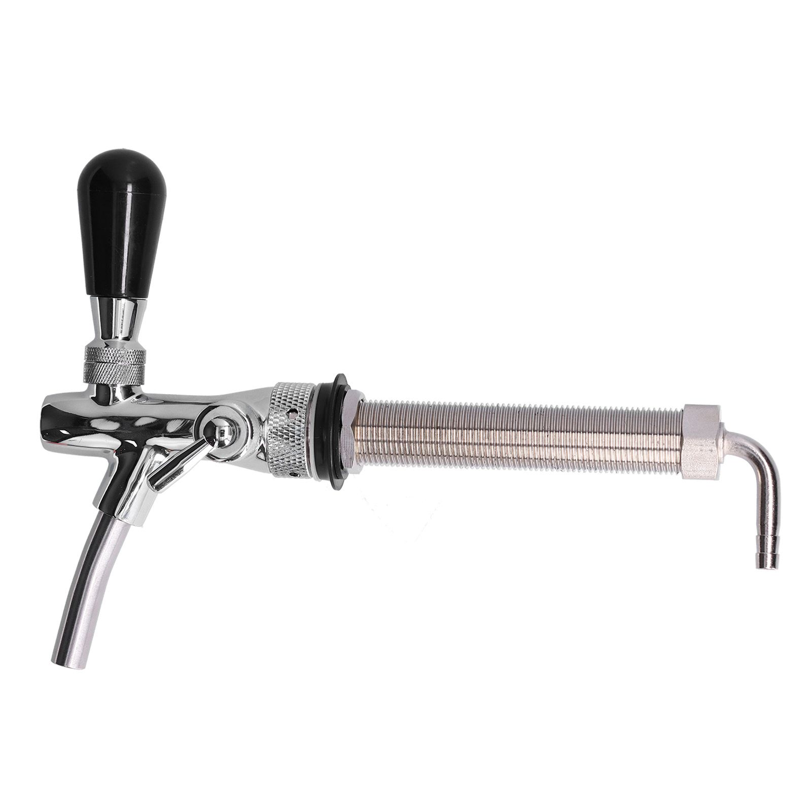 Draft Beer Adjustable Faucet Chrome Plated Stainless Steel G5/8 Shank Beer Tap view 7