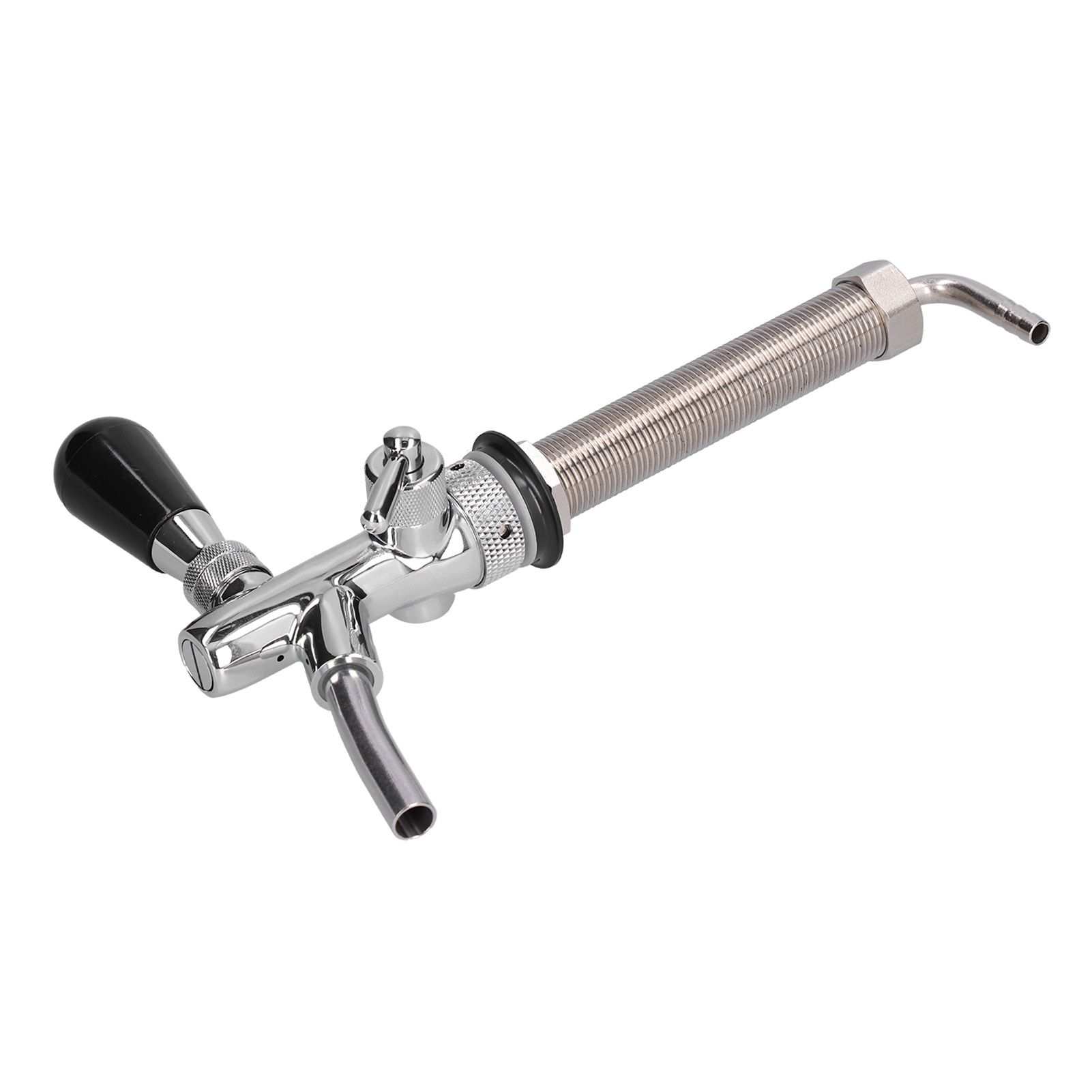 Draft Beer Adjustable Faucet Chrome Plated Stainless Steel G5/8 Shank Beer Tap view 8