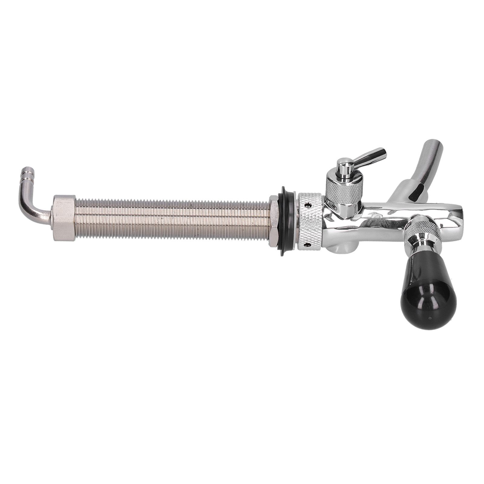 Draft Beer Adjustable Faucet Chrome Plated Stainless Steel G5/8 Shank Beer Tap view 9