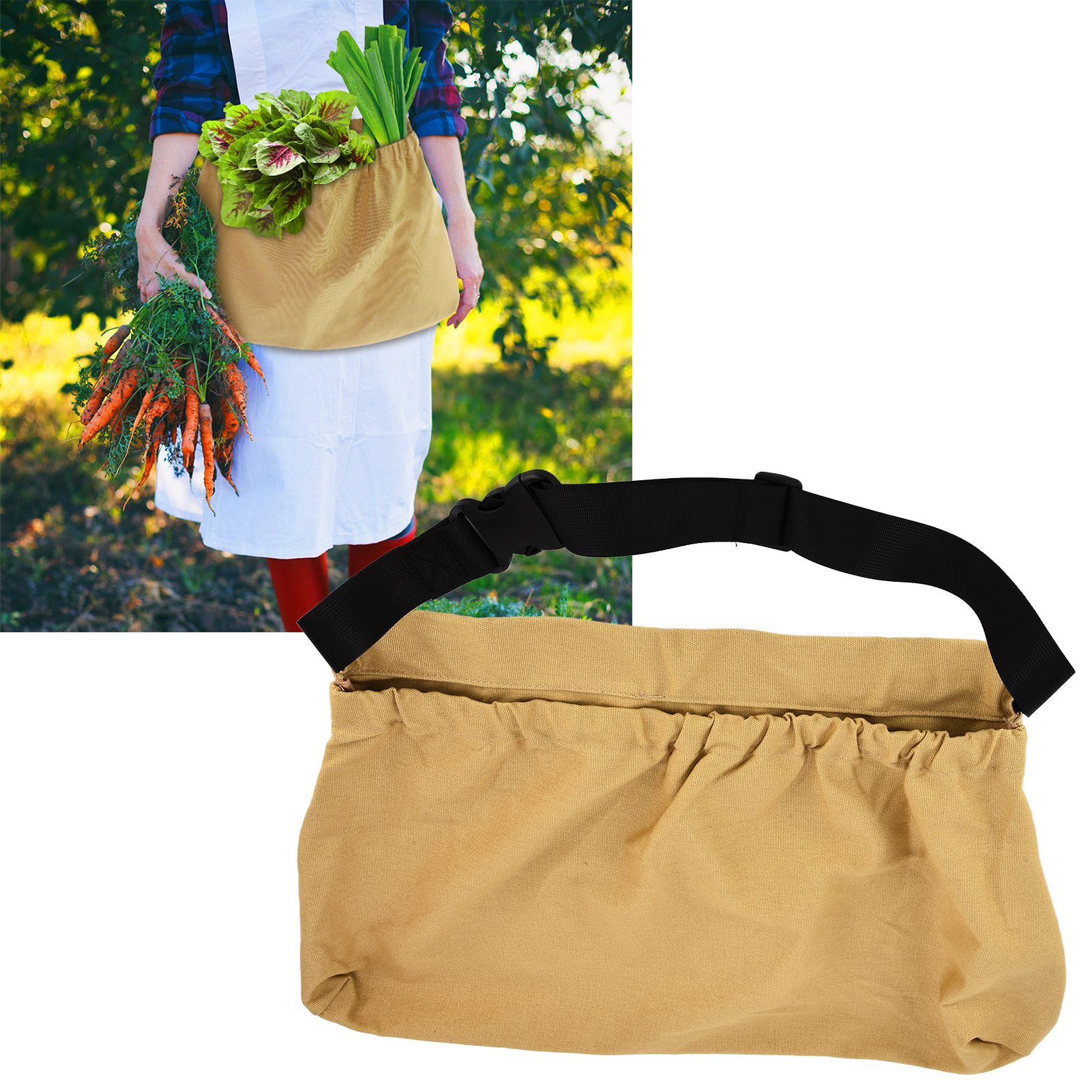 Fruit Picking Bag Adjustable Oxford Cloth Waist Hanging Tool Bag for Gardening view 11