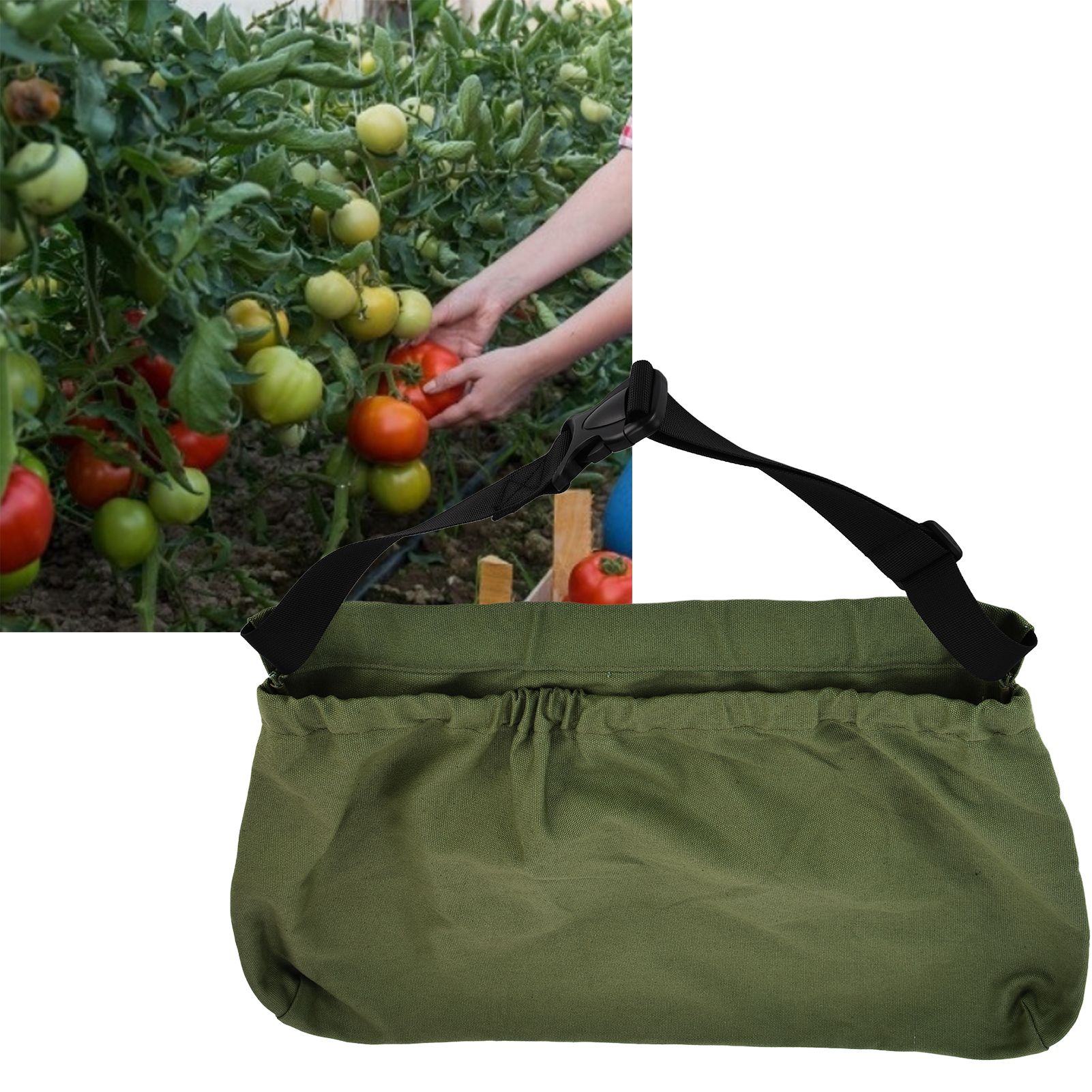 Fruit Picking Bag Adjustable Oxford Cloth Waist Hanging Tool Bag for Gardening view 11