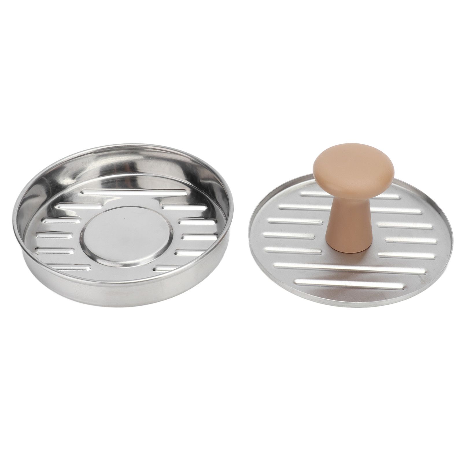 Hamburger Meat Press Stainless Steel Burger Making Tool with Plastic Handle view 3