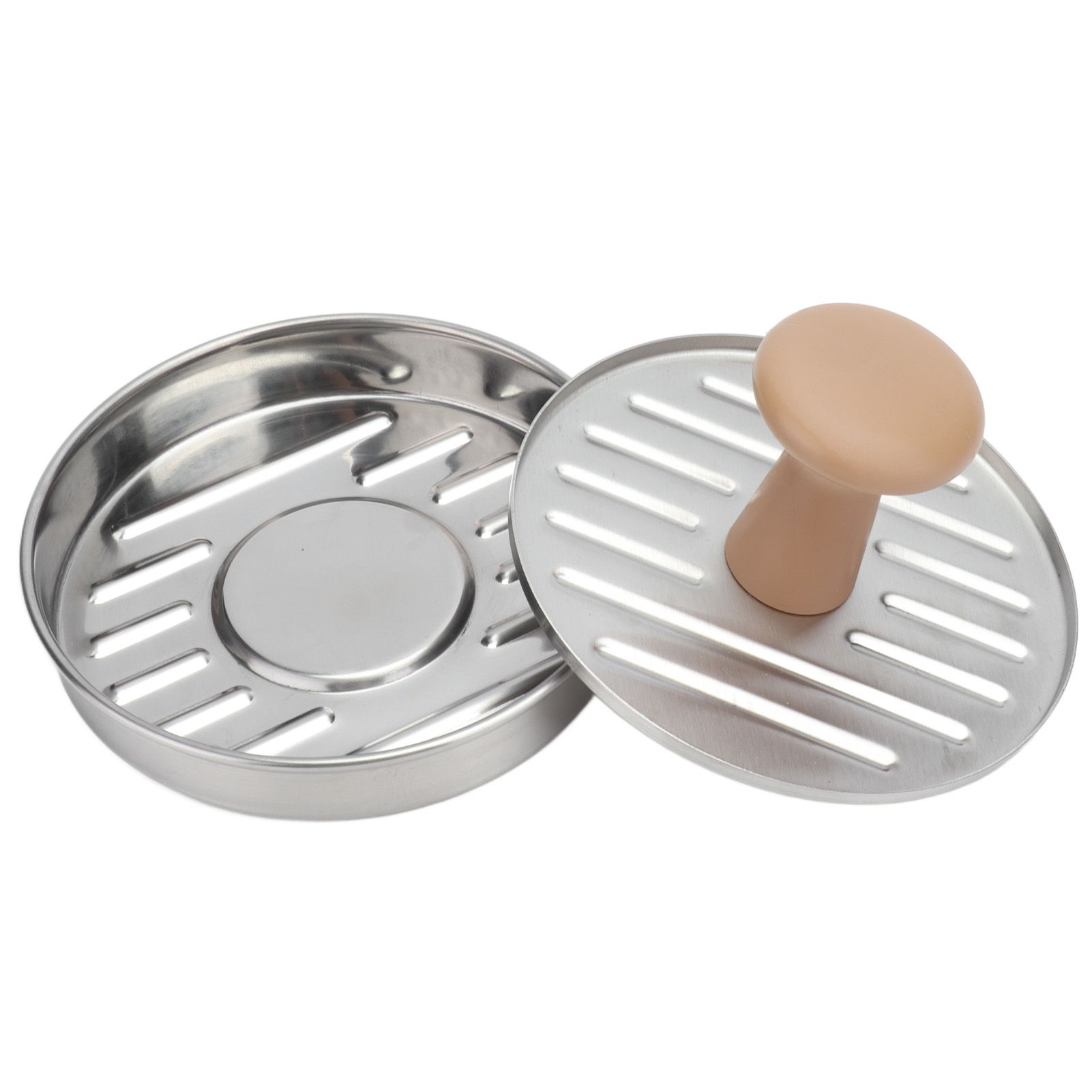 Hamburger Meat Press Stainless Steel Burger Making Tool with Plastic Handle view 7