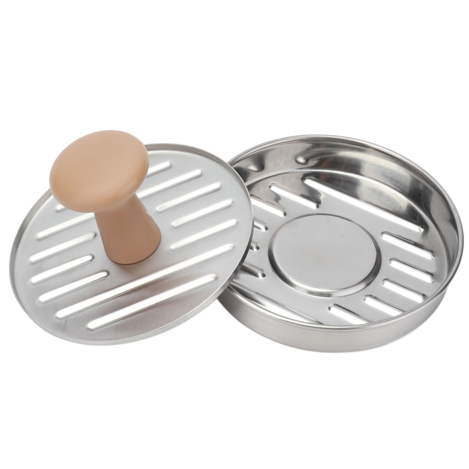 Hamburger Meat Press Stainless Steel Burger Making Tool with Plastic Handle view 8