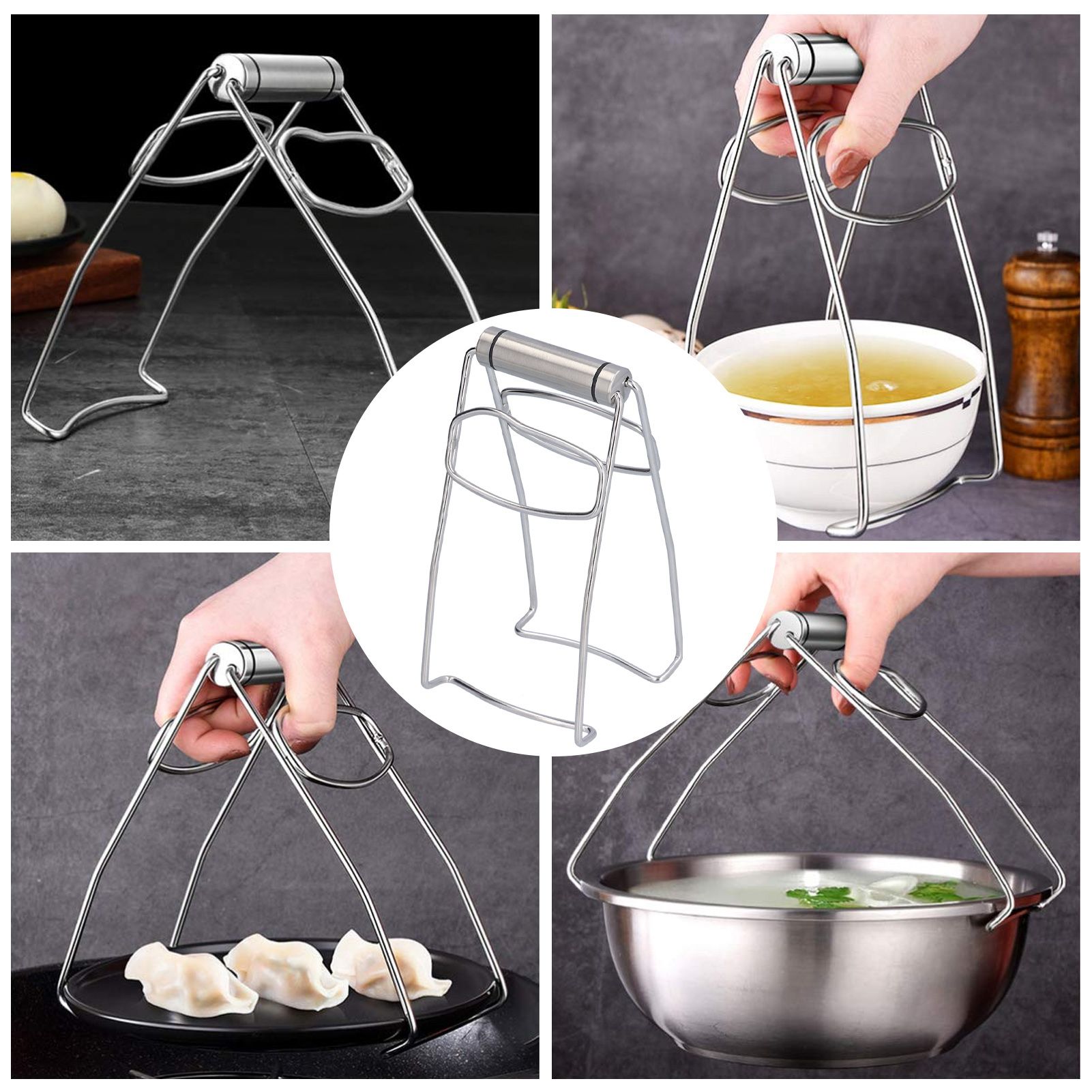 304 Stainless Steel Hot Dish Plate Clip Anti Scalding Non Slip Dish Gripper view 11