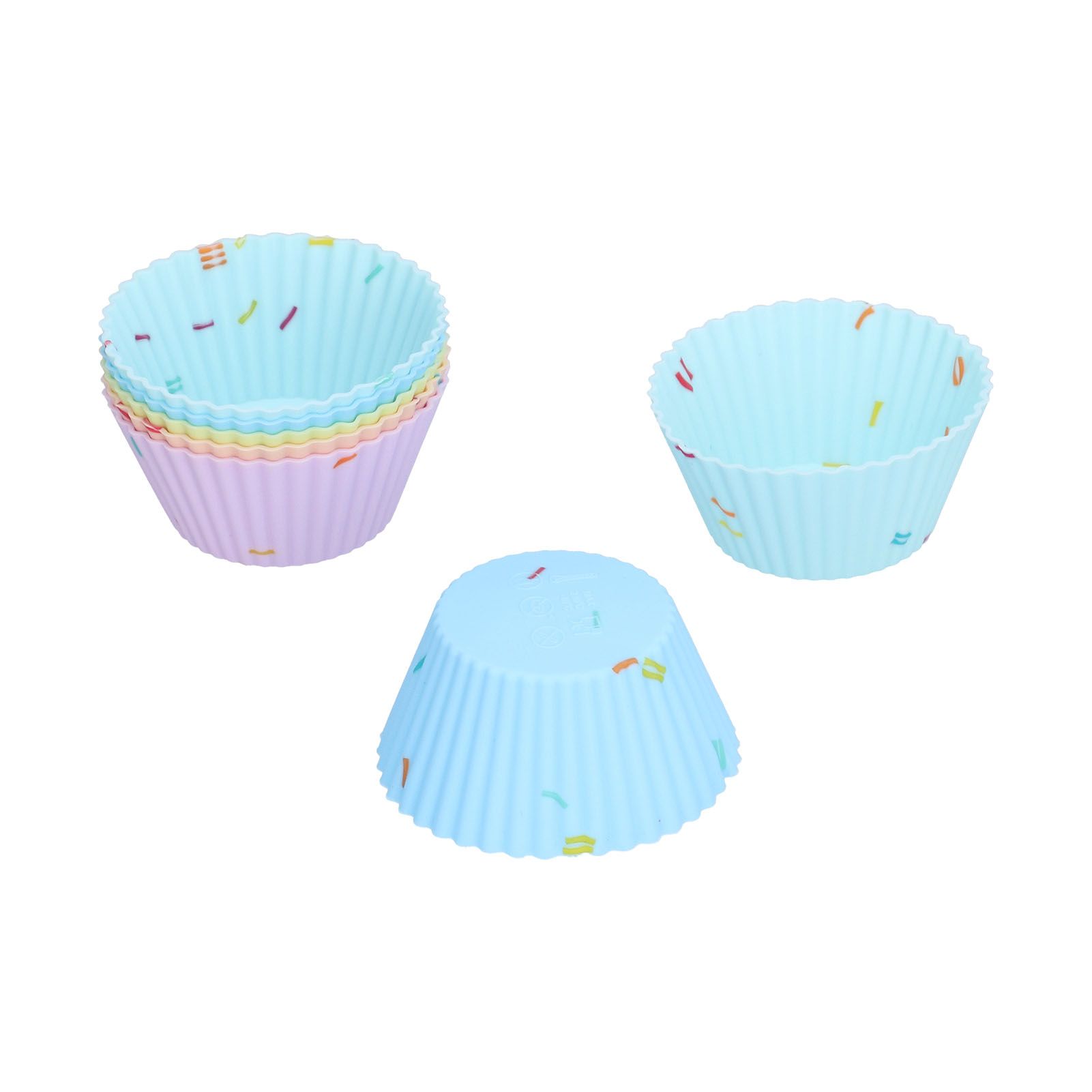 20Pcs Silicone Cupcake Mold Non Stick Reusable Baking Molds for Muffin