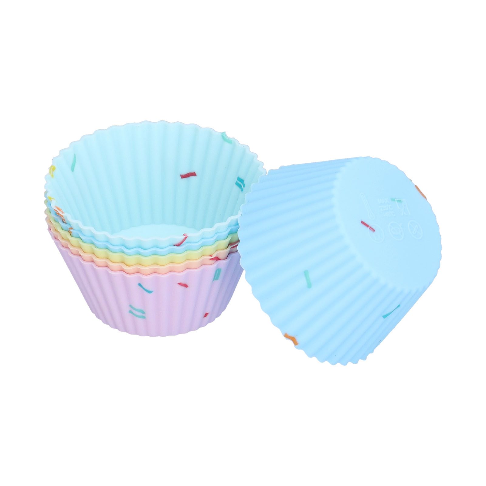 20Pcs Silicone Cupcake Mold Non Stick Reusable Baking Molds for Muffin view 3