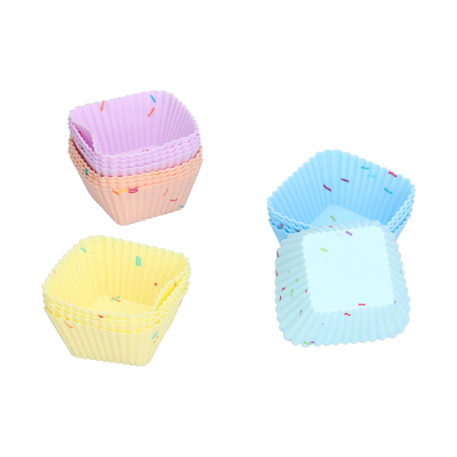 20Pcs Silicone Cupcake Mold Non Stick Reusable Baking Molds for Muffin