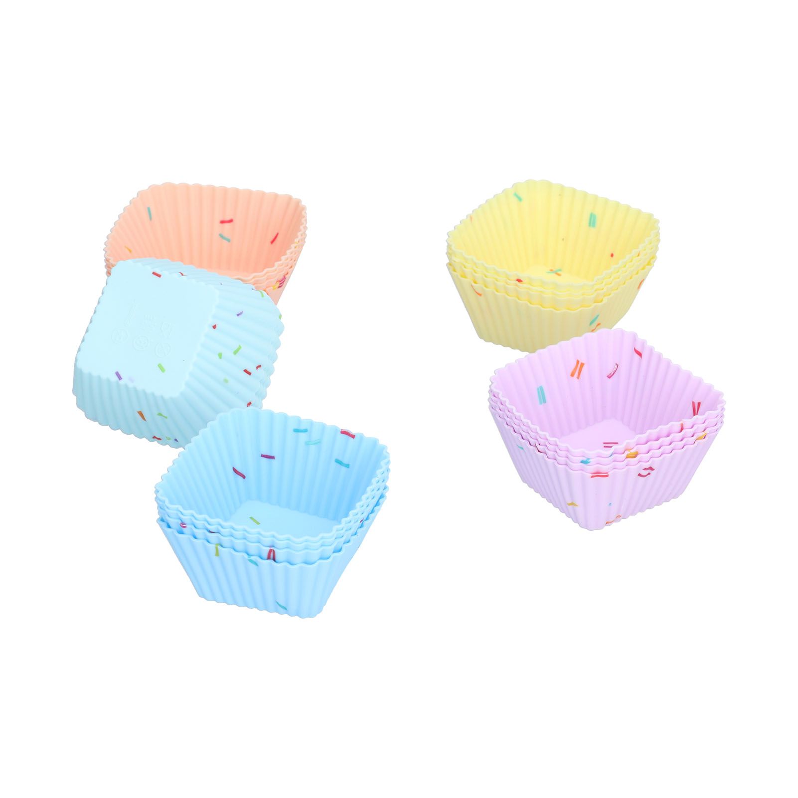 20Pcs Silicone Cupcake Mold Non Stick Reusable Baking Molds for Muffin view 4