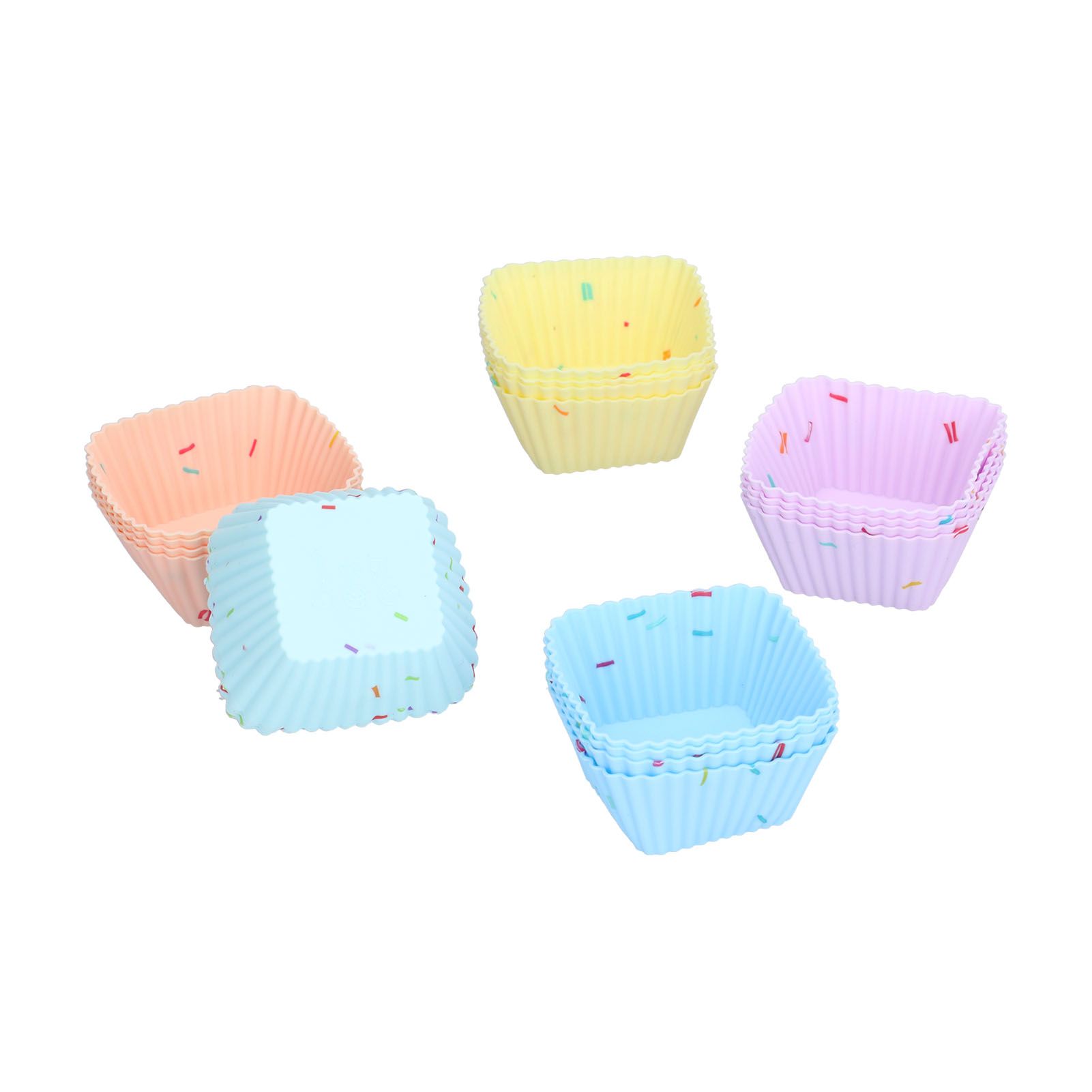 20Pcs Silicone Cupcake Mold Non Stick Reusable Baking Molds for Muffin view 5