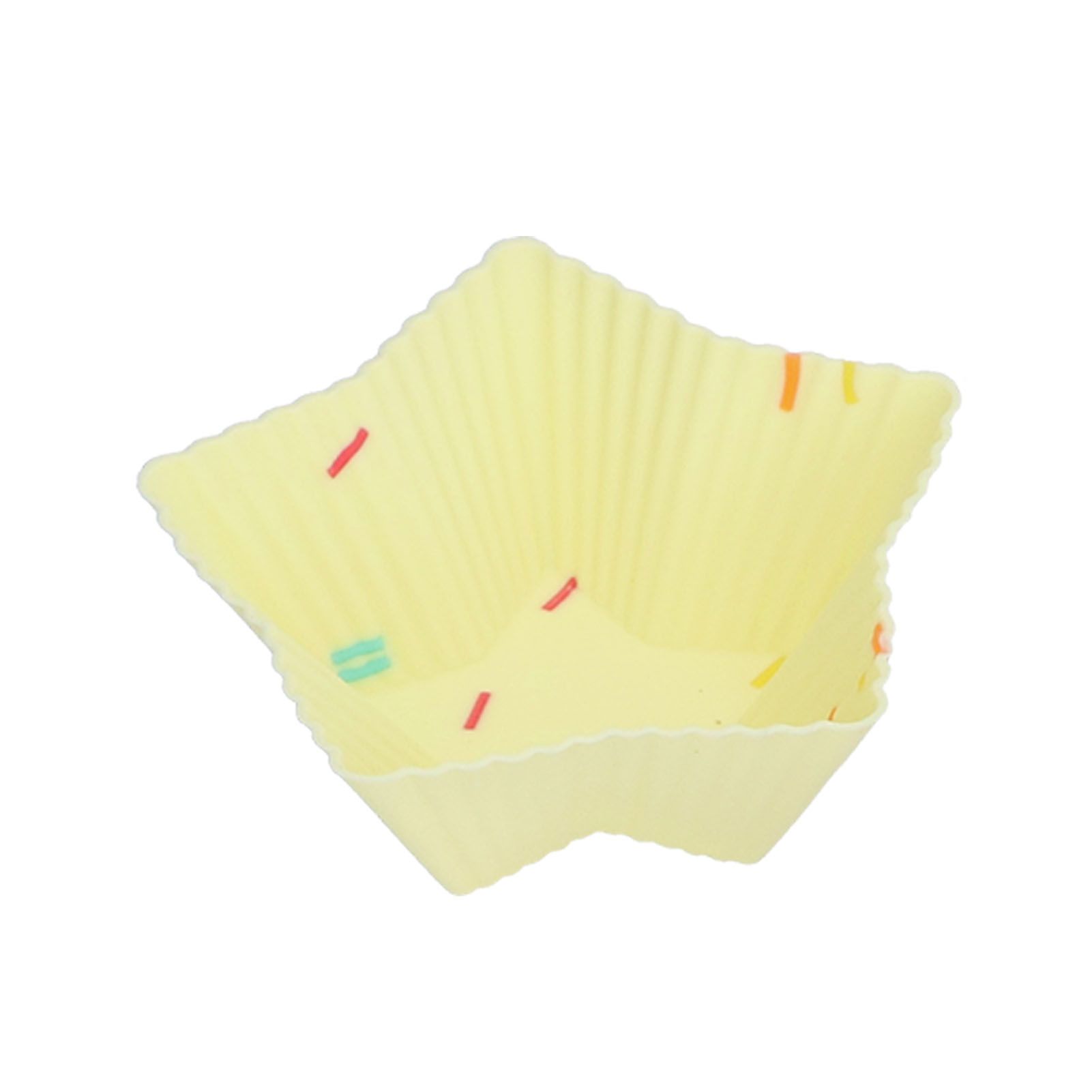 20pcs Silicone Baking Cups Bright Colors Cute Shapes Reusable Cake Making view 13