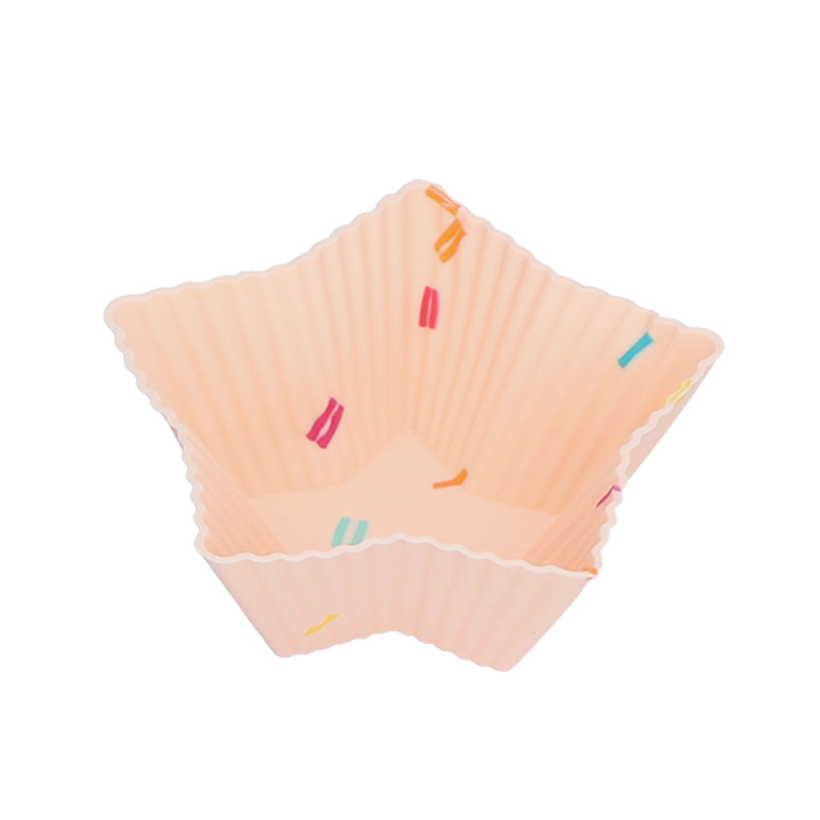 20pcs Silicone Baking Cups Bright Colors Cute Shapes Reusable Cake Making view 14