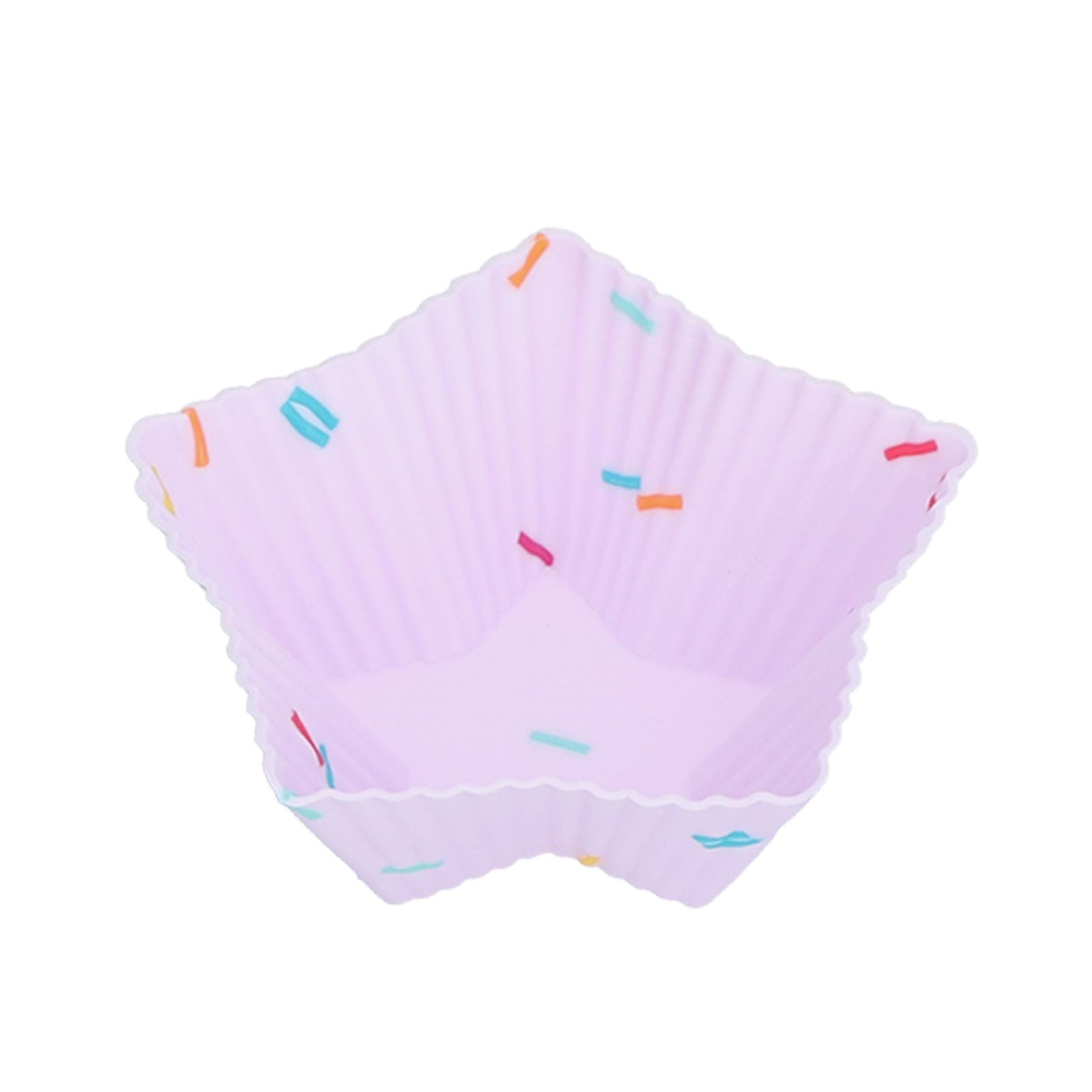 20pcs Silicone Baking Cups Bright Colors Cute Shapes Reusable Cake Making view 15