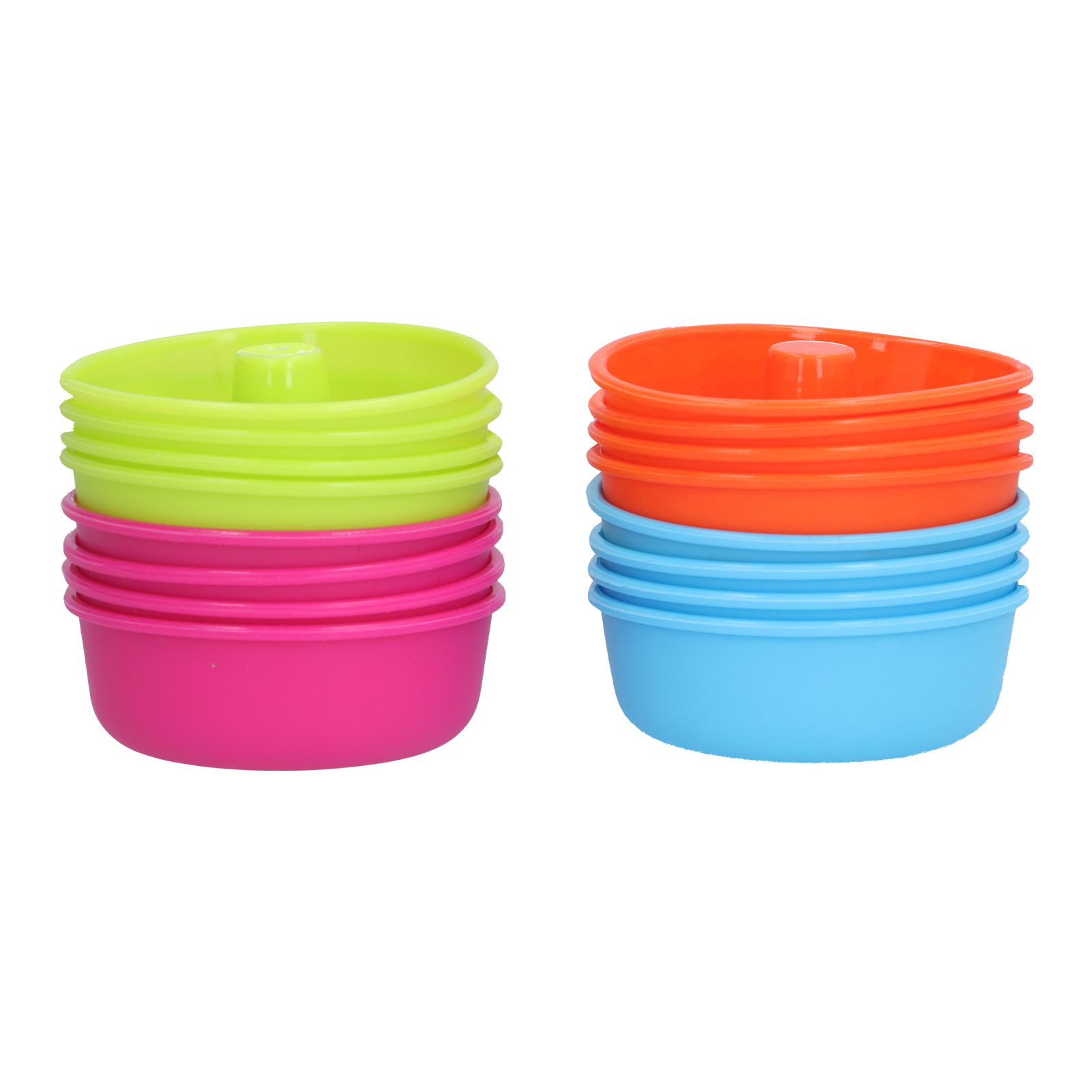 16pcs Donut Mold Bright Colors Reusable Cleanable Reliable Baking Cups for view 3