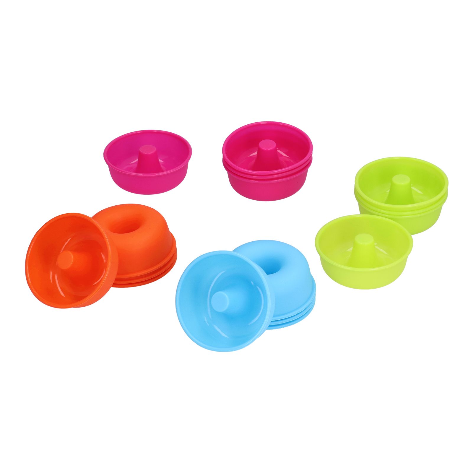 16pcs Donut Mold Bright Colors Reusable Cleanable Reliable Baking Cups for view 4