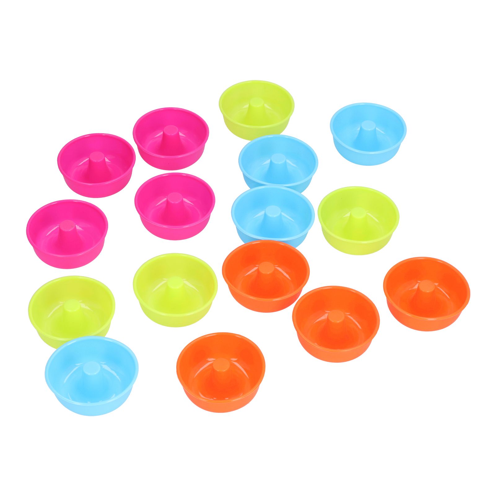16pcs Donut Mold Bright Colors Reusable Cleanable Reliable Baking Cups for view 7