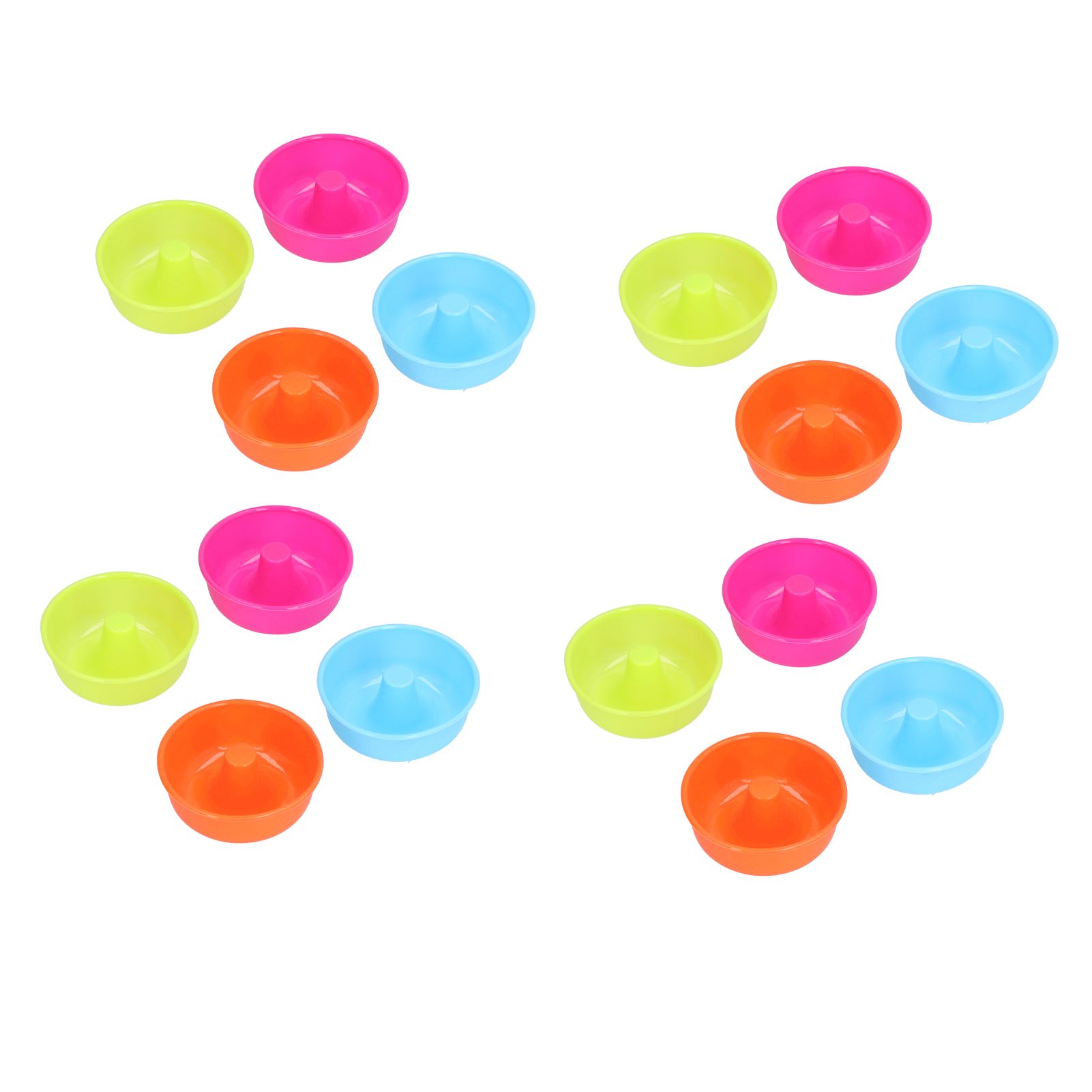 16pcs Donut Mold Bright Colors Reusable Cleanable Reliable Baking Cups for view 8