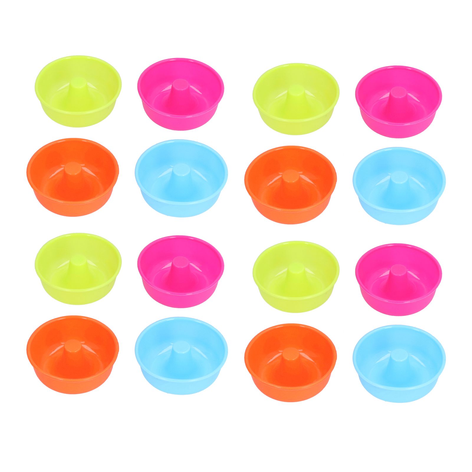 16pcs Donut Mold Bright Colors Reusable Cleanable Reliable Baking Cups for view 9