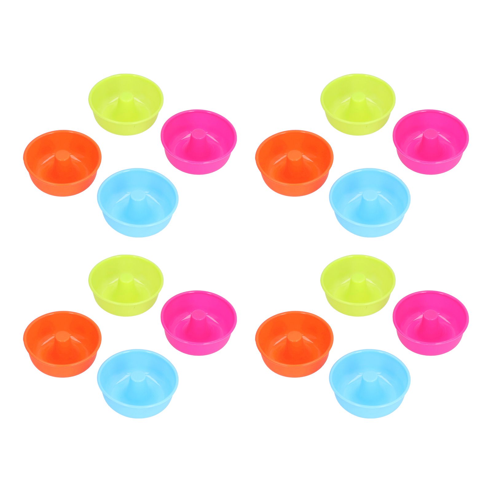 16pcs Donut Mold Bright Colors Reusable Cleanable Reliable Baking Cups for view 10