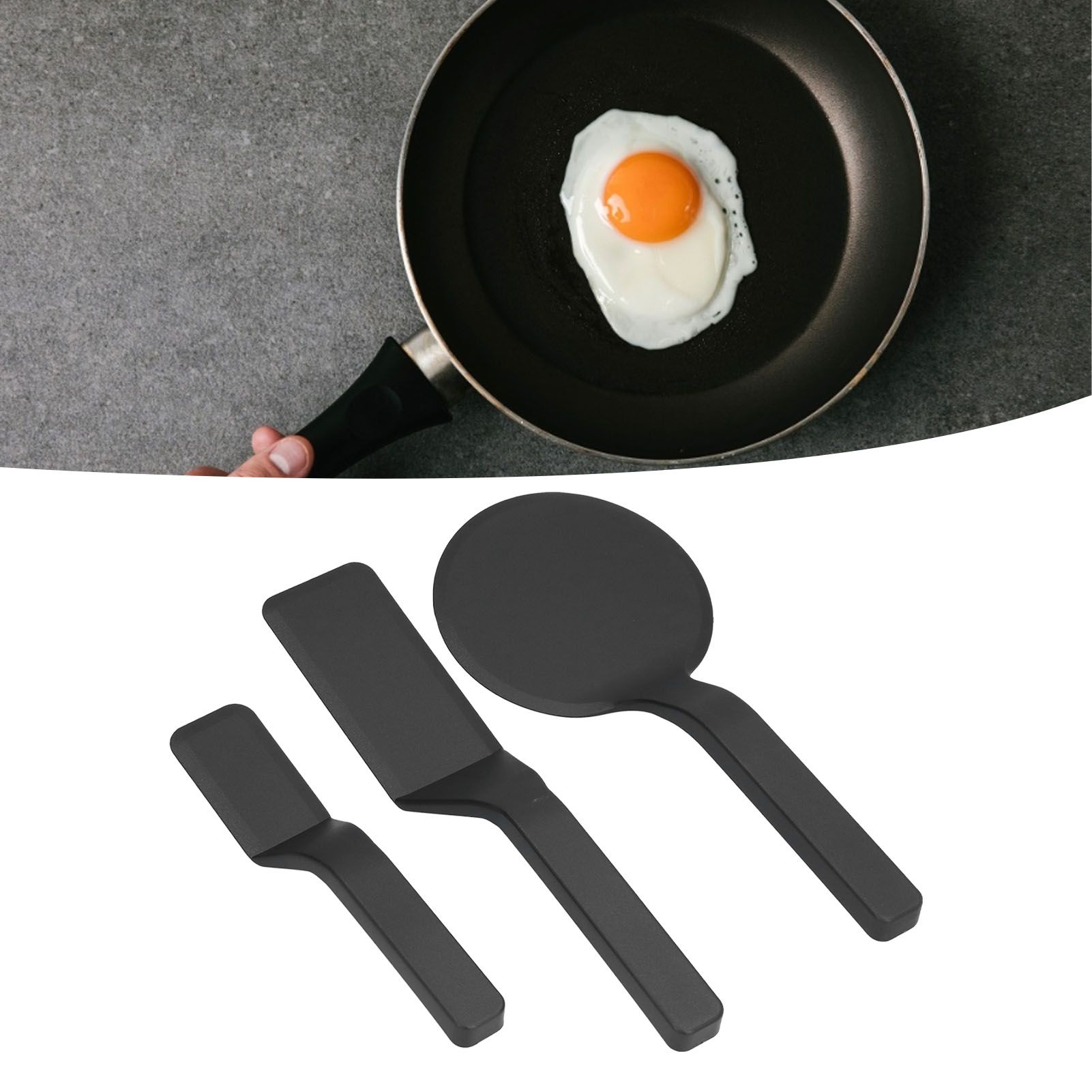3Pcs Spatula Set Nylon Scraper with Beveled Edge Kitchen Utensils For Frying view 11
