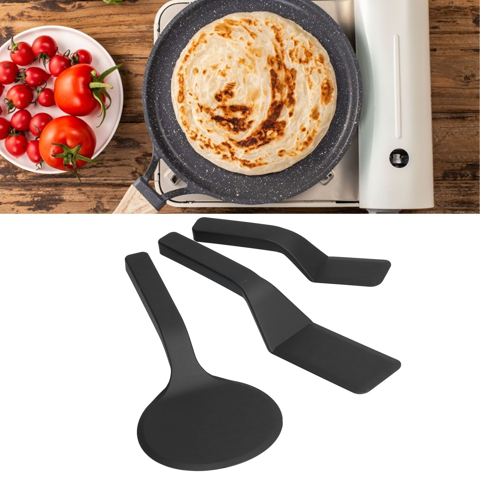 3Pcs Spatula Set Nylon Scraper with Beveled Edge Kitchen Utensils For Frying view 12