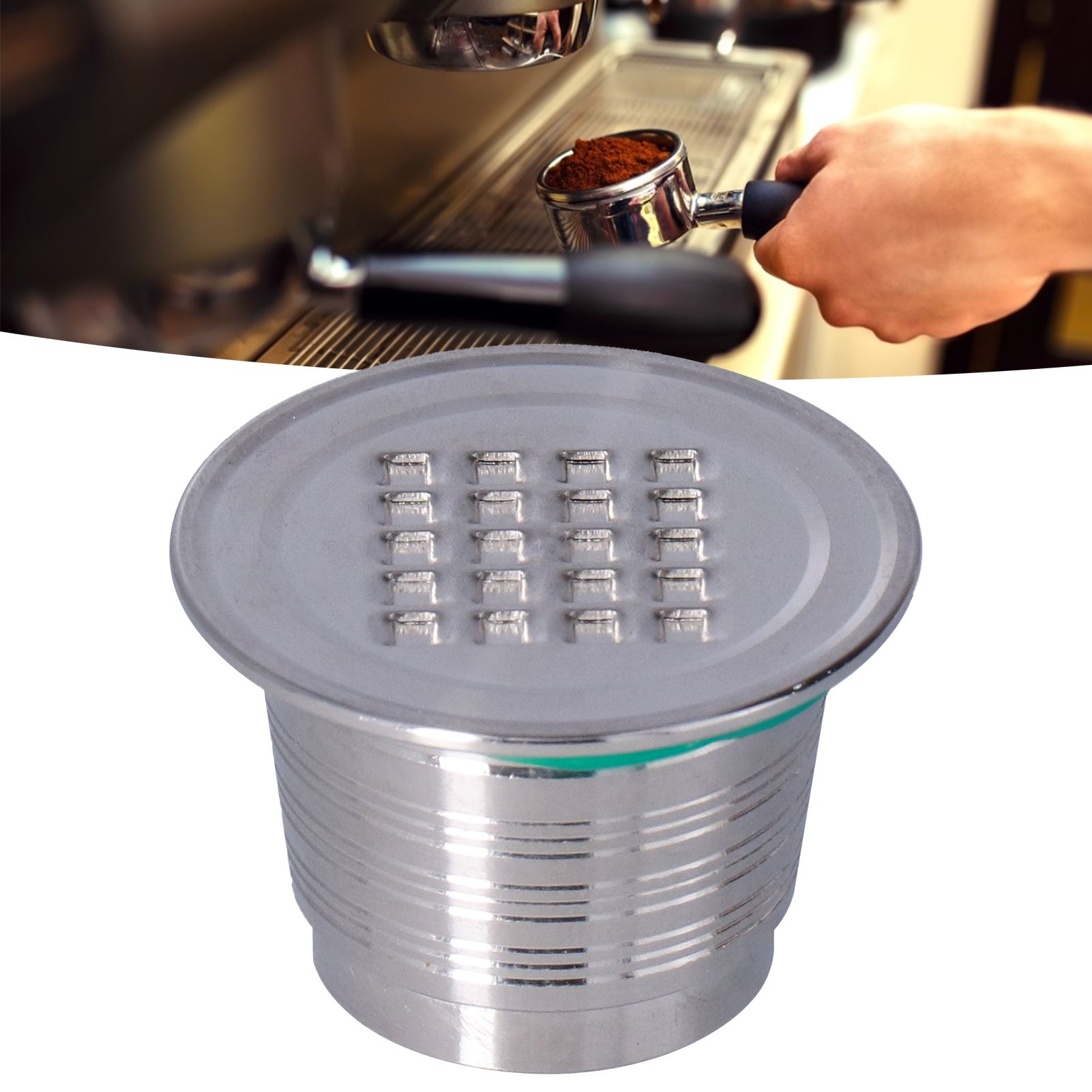 50mL Coffee Capsule Filter Stainless Steel Reusable Coffee Capsule Cup Coffee view 11