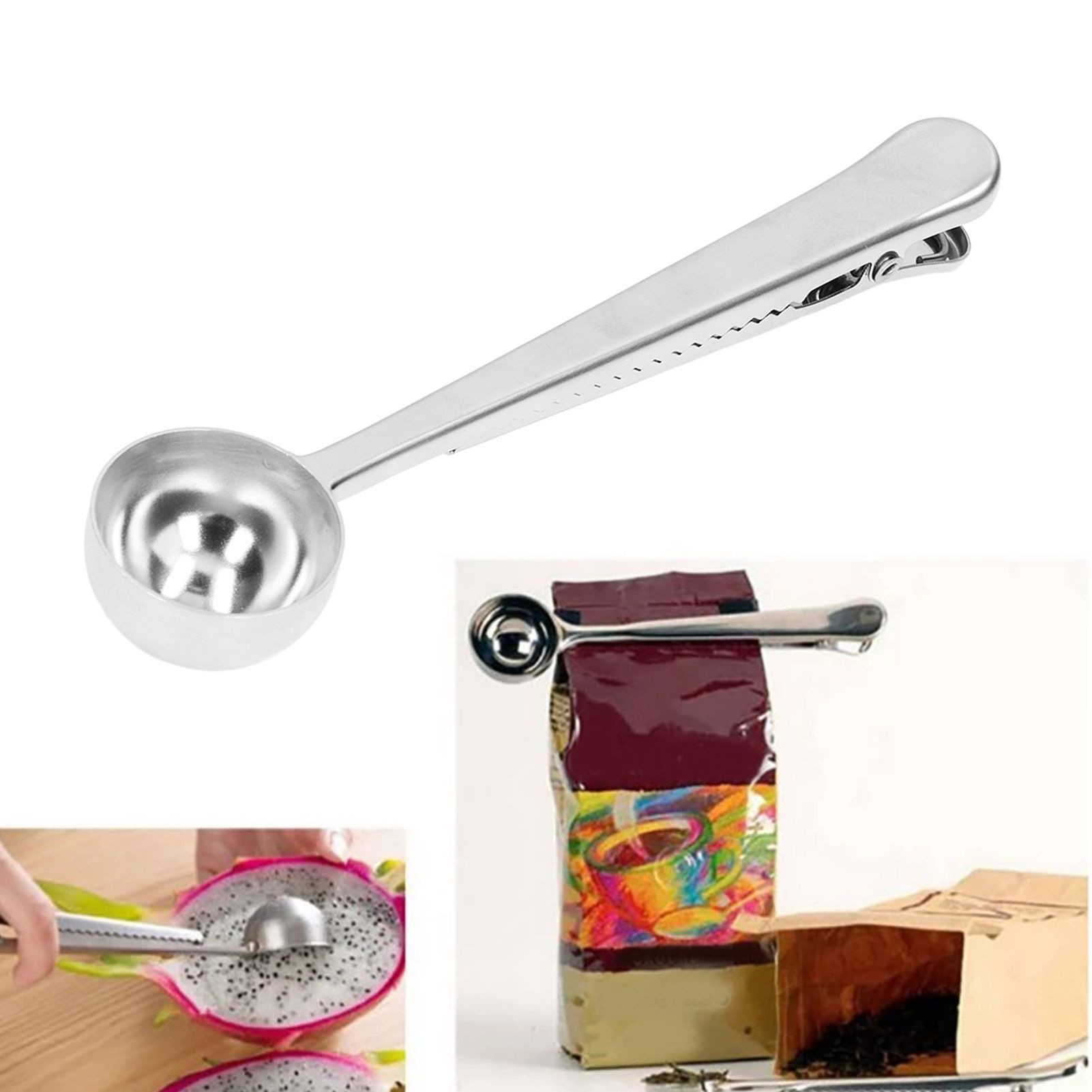 Coffee Scoop Food Grade Stainless Steel Dishwasher Available 2 in 1 Sealing view 11