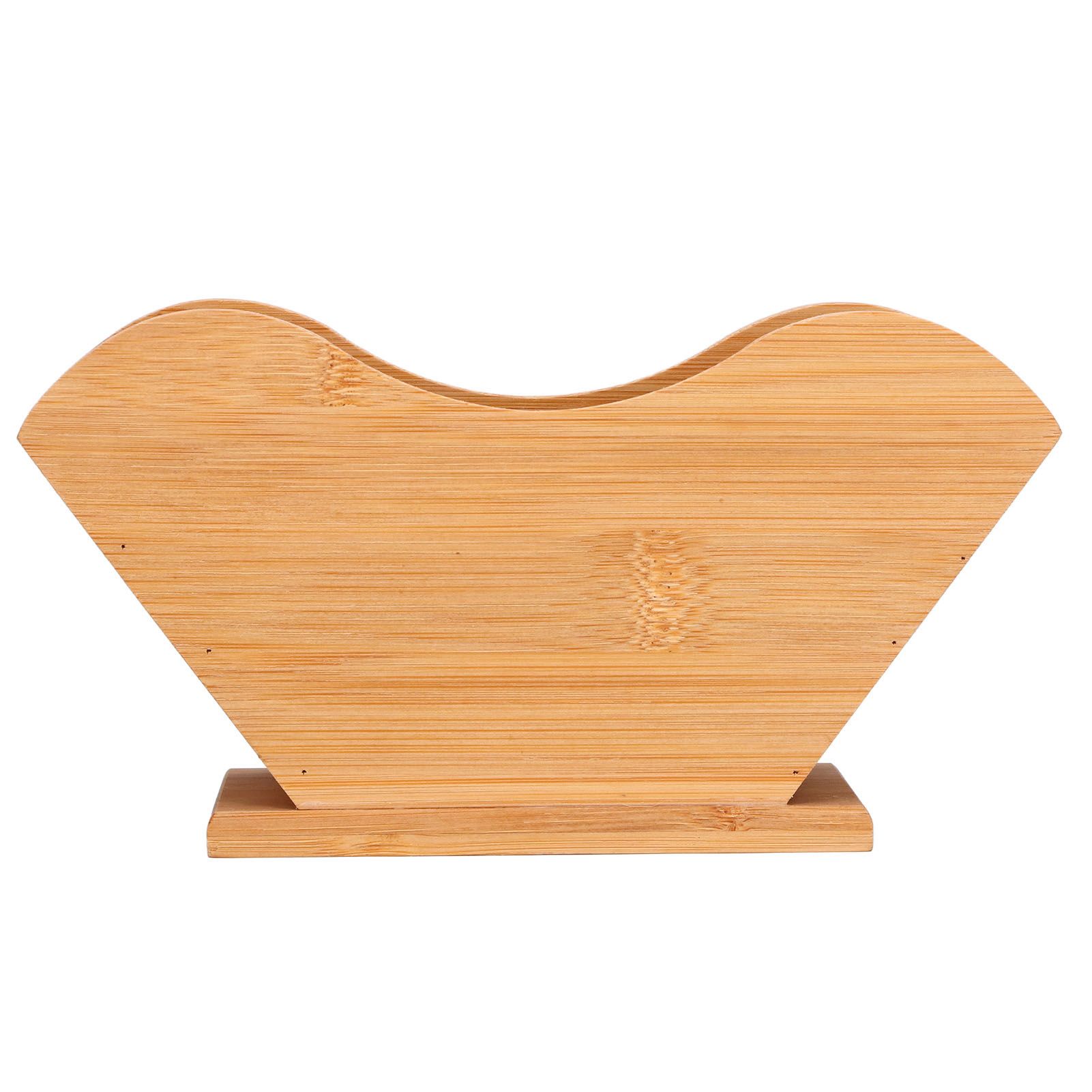 Coffee Filter Paper Holder Bamboo Countertop Reusable V Shape Tissue Dispenser view 2