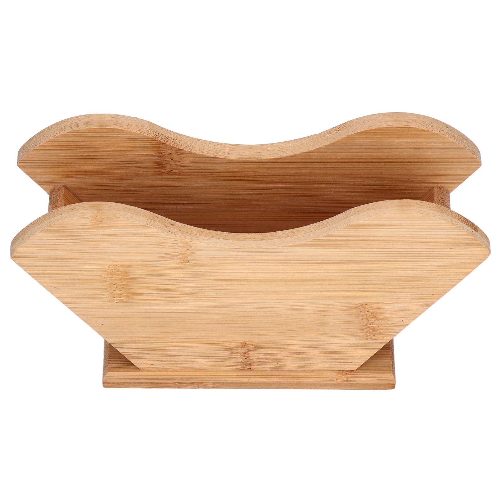 Coffee Filter Paper Holder Bamboo Countertop Reusable V Shape Tissue Dispenser view 3