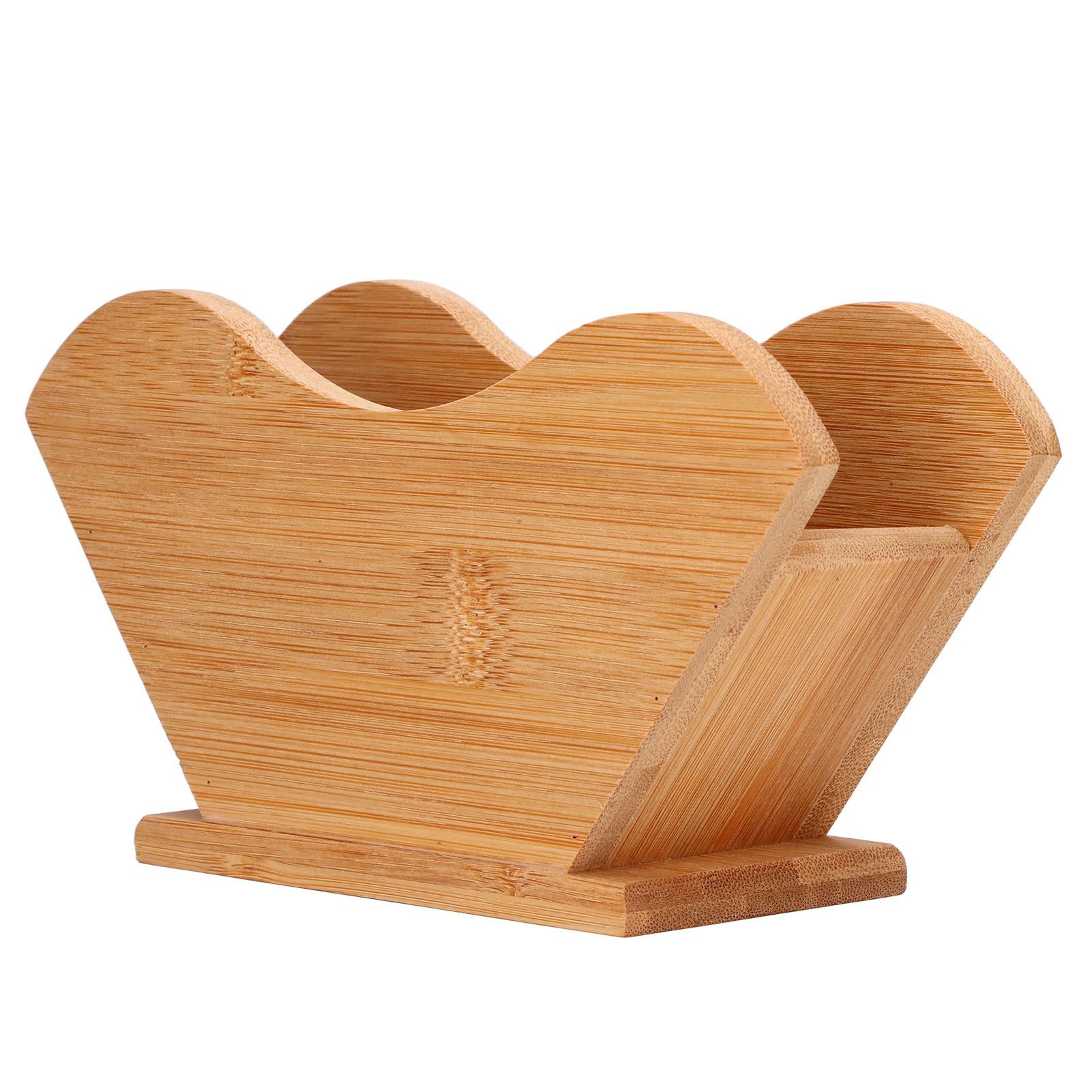 Coffee Filter Paper Holder Bamboo Countertop Reusable V Shape Tissue Dispenser view 4