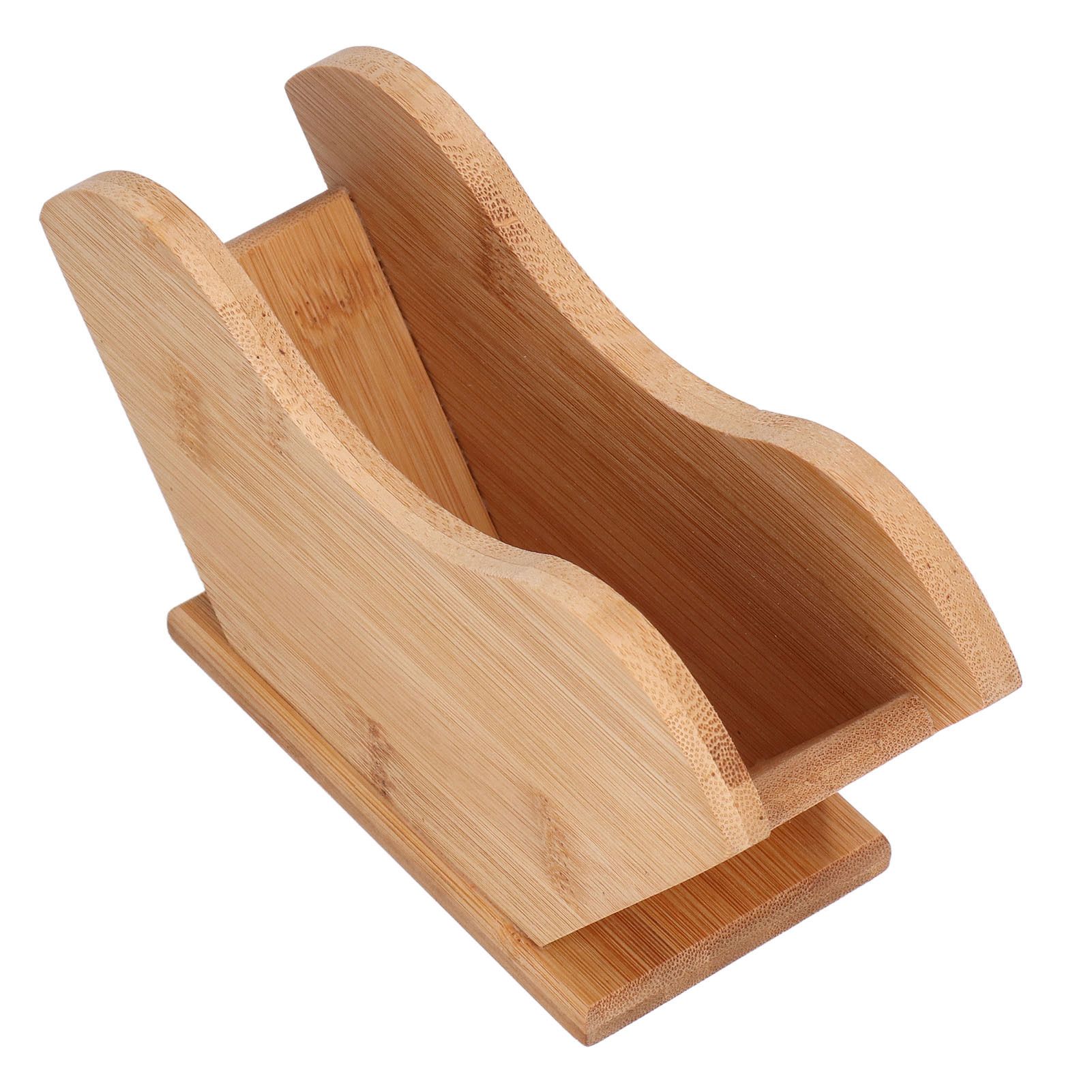 Coffee Filter Paper Holder Bamboo Countertop Reusable V Shape Tissue Dispenser view 5