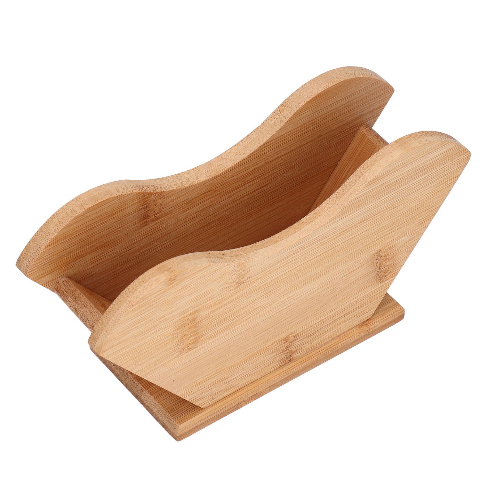 Coffee Filter Paper Holder Bamboo Countertop Reusable V Shape Tissue Dispenser view 7