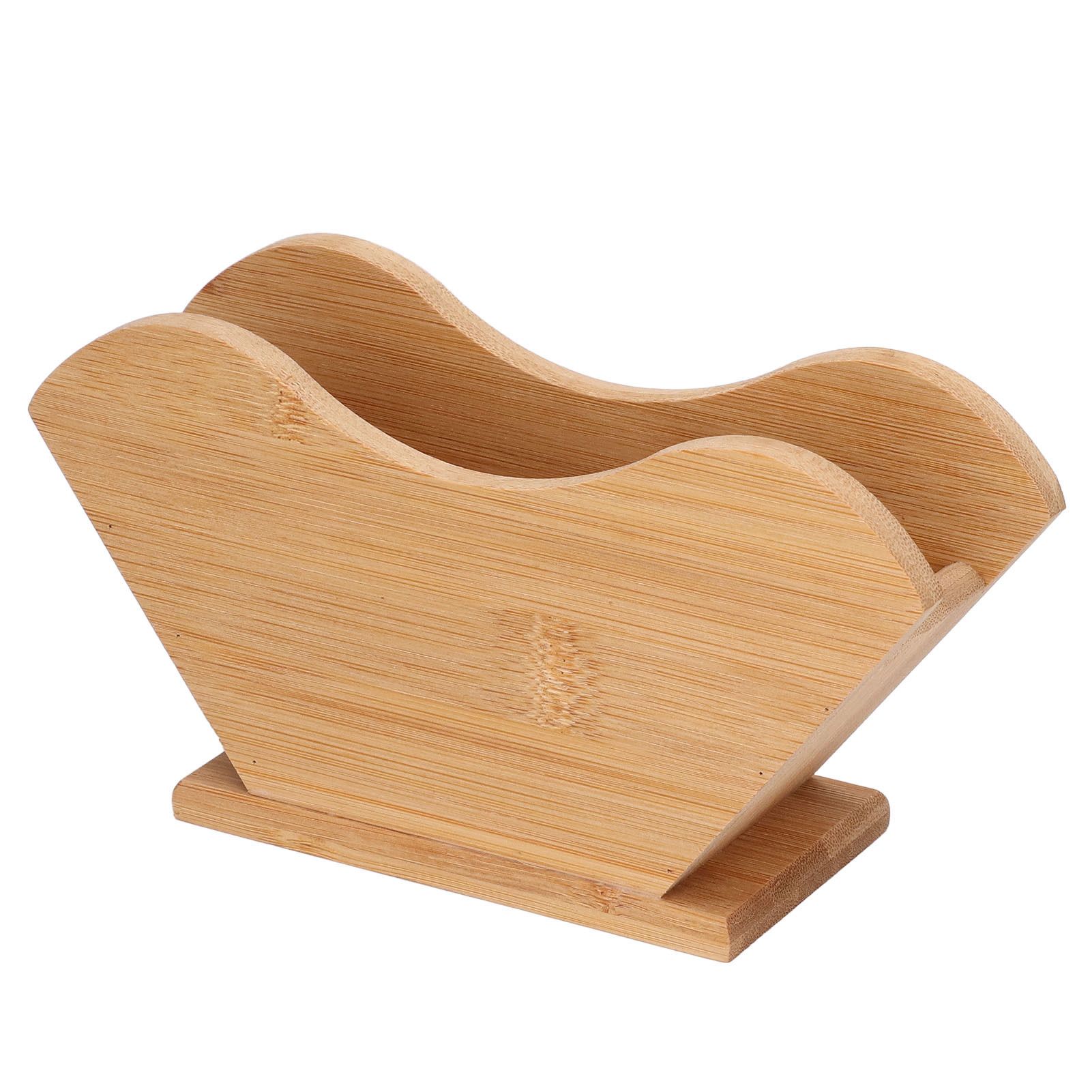 Coffee Filter Paper Holder Bamboo Countertop Reusable V Shape Tissue Dispenser view 8