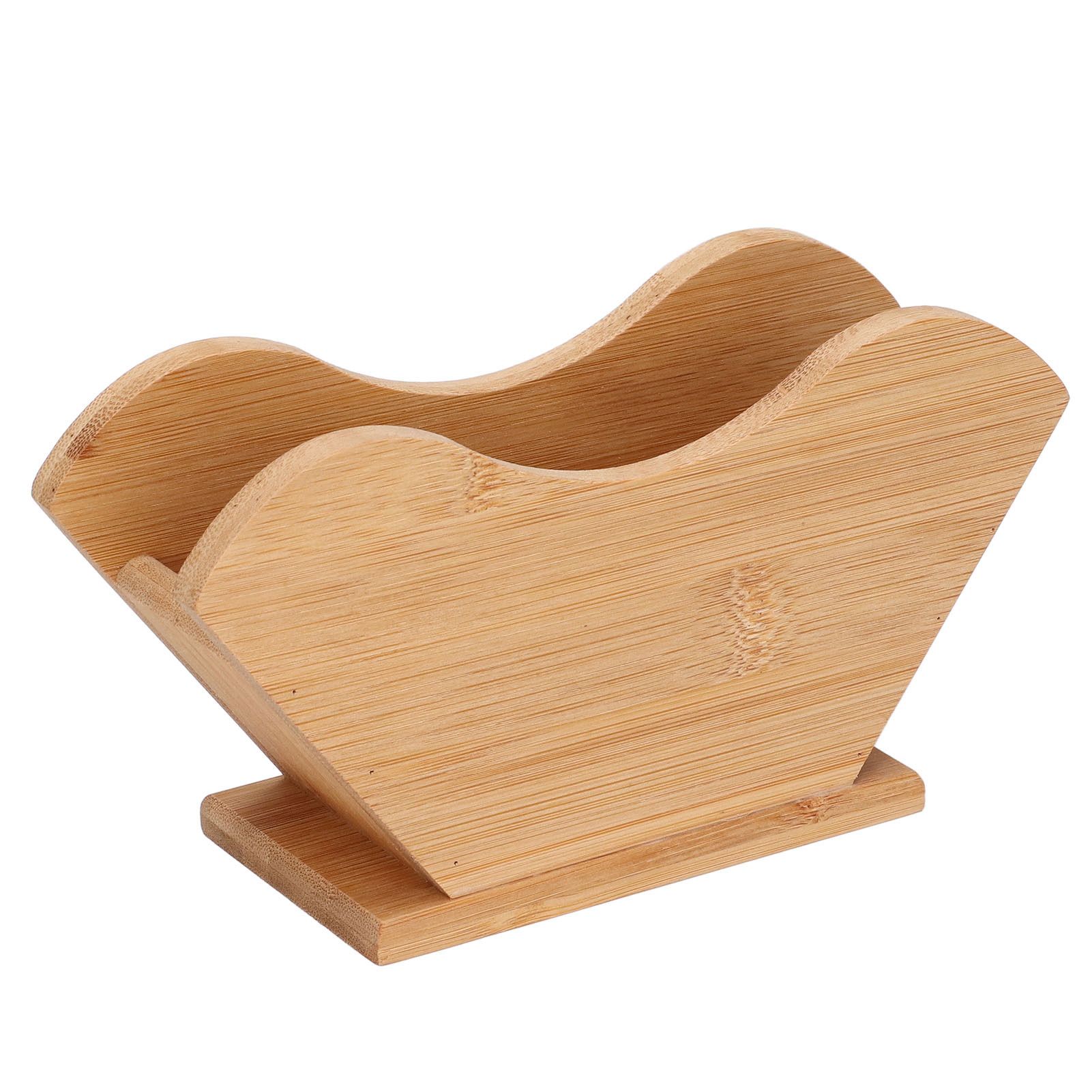 Coffee Filter Paper Holder Bamboo Countertop Reusable V Shape Tissue Dispenser view 9
