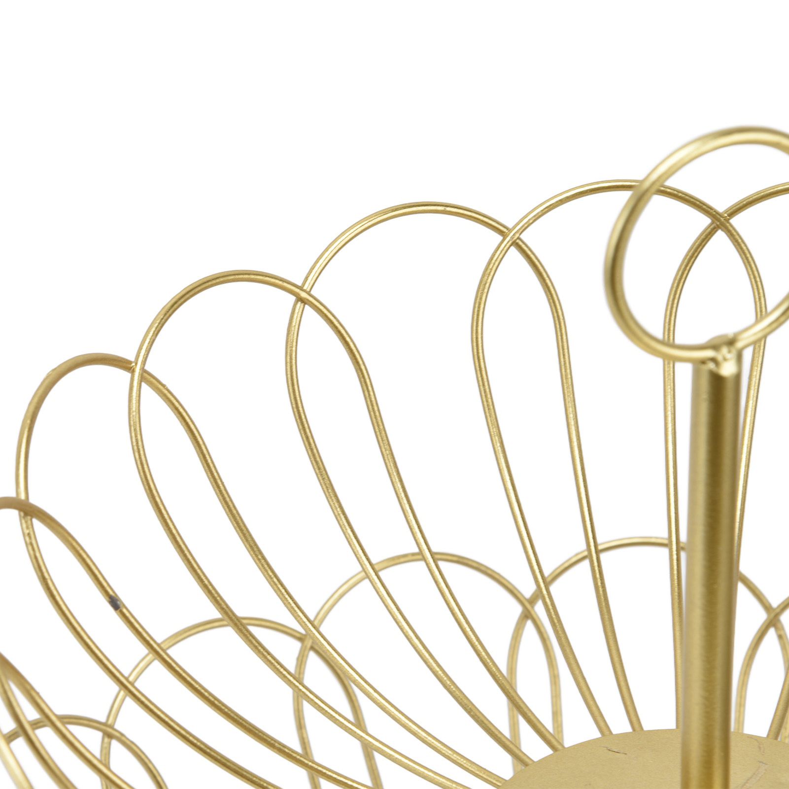 2 Tier Fruit Bowl Modern Nordic Design Geometric Detachable Gold Fruit Basket view 14