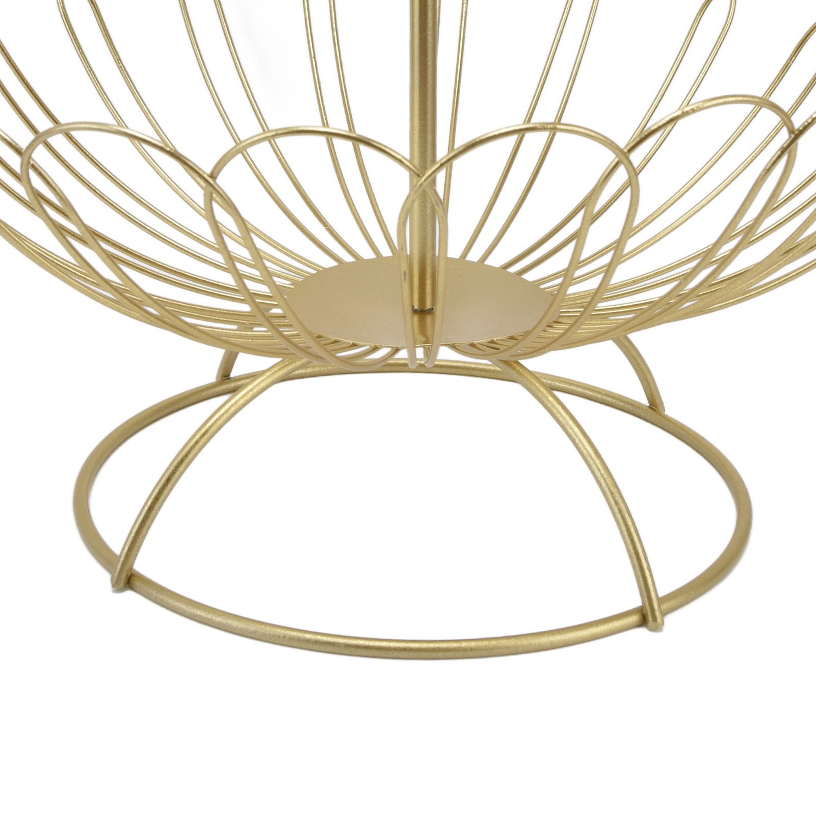 2 Tier Fruit Bowl Modern Nordic Design Geometric Detachable Gold Fruit Basket view 15