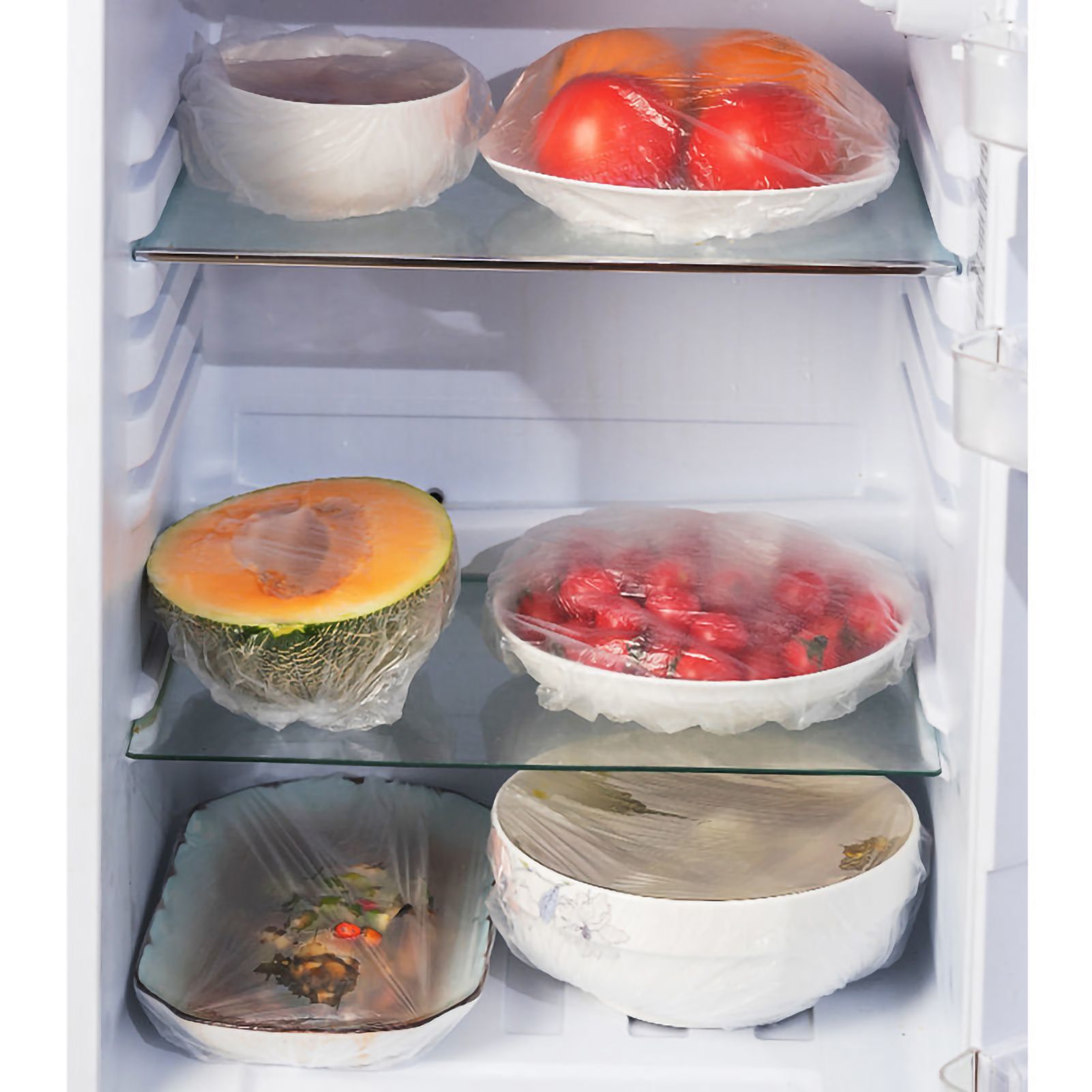 100PCS Disposable Food Storage Cover Elastic Food Wraps Harmless Transparent view 3