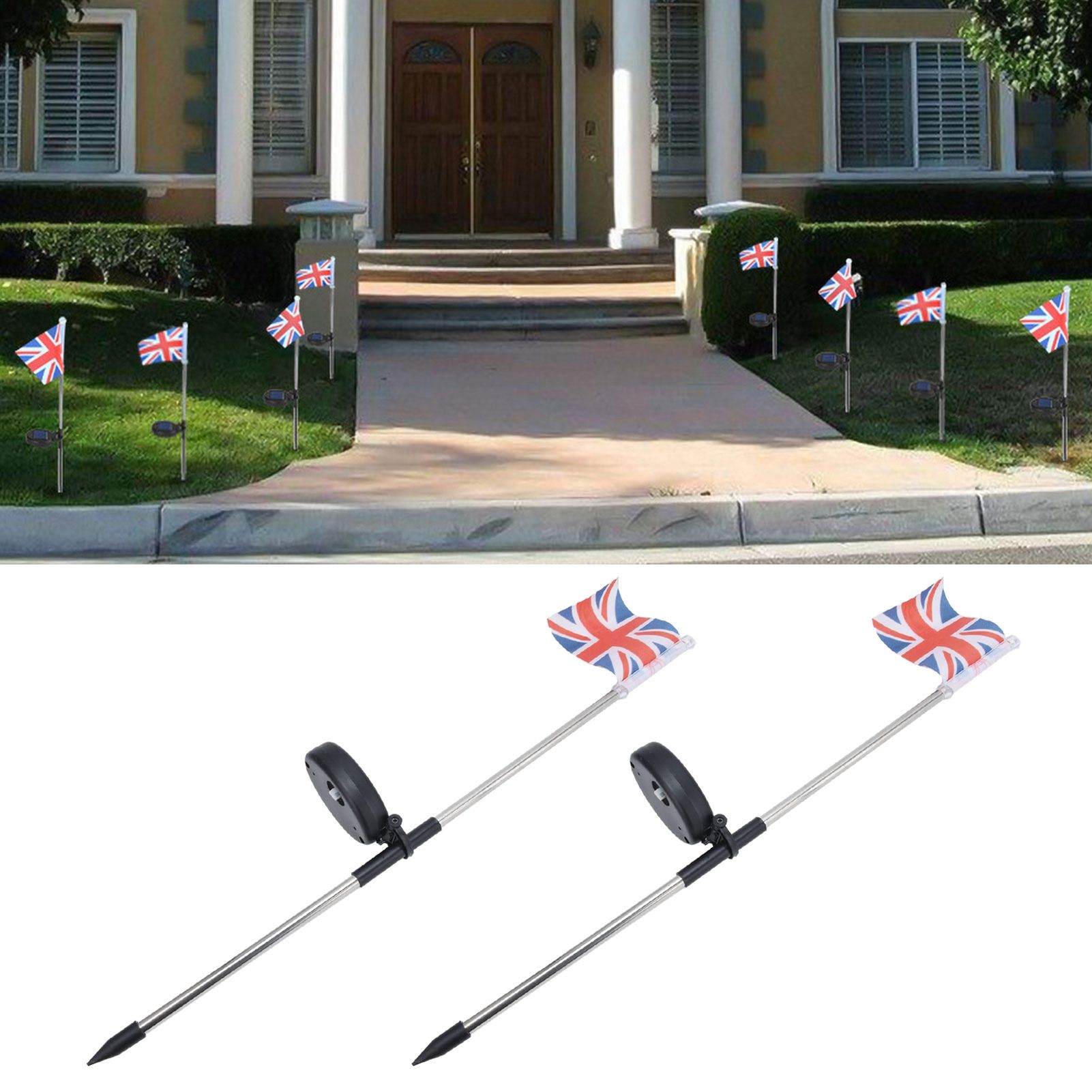 2PCS Solar UK Flag Light LED Solar Garden Lawn Lamp for Outdoor Landscape view 11