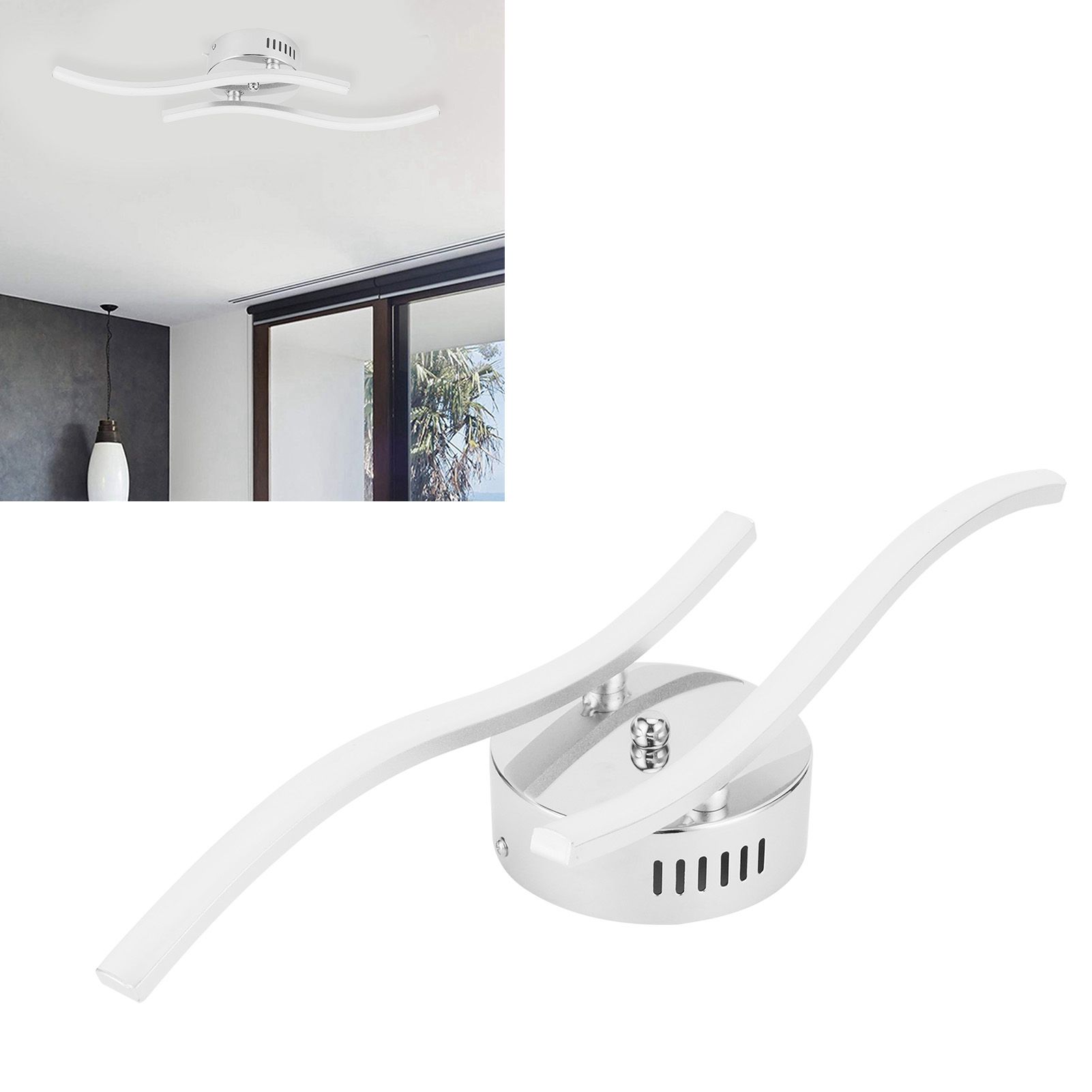 LED Ceiling Light Wavy Ceiling Lamp for Living Room Bedroom Kitchen Decor view 12