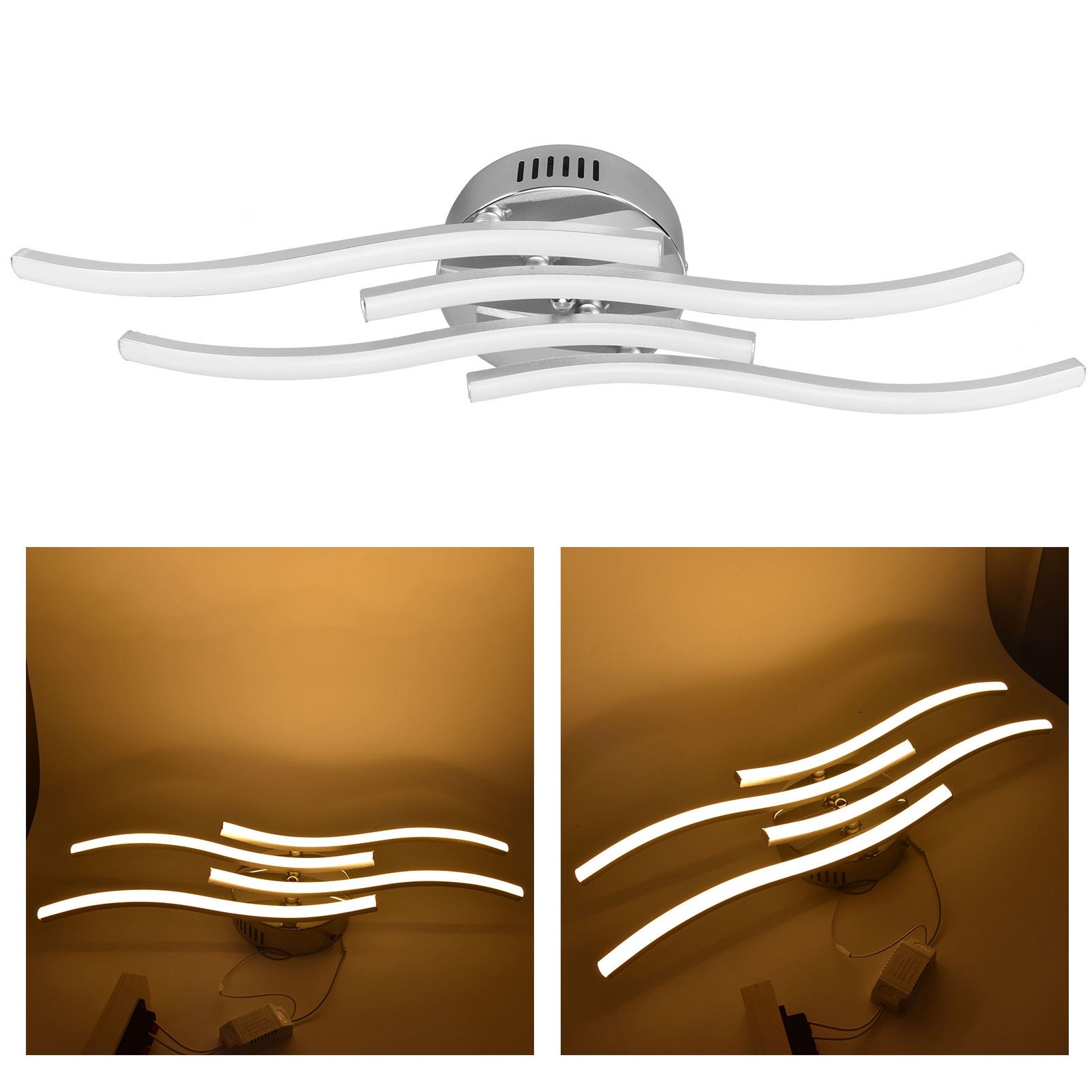 25W 140LED Ceiling Light Wavy Ceiling Lamp for Living Room Bedroom Kitchen view 10