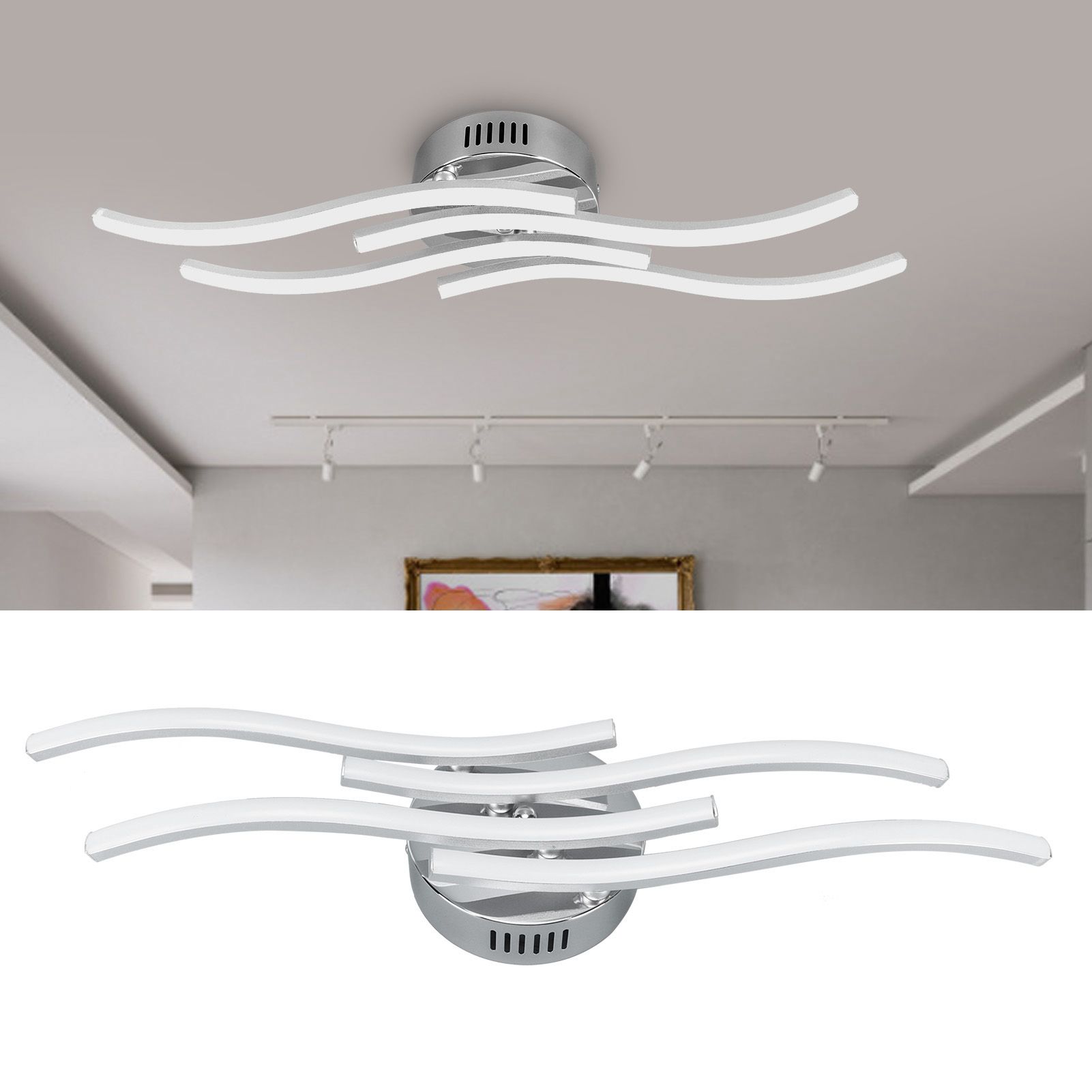 25W 140LED Ceiling Light Wavy Ceiling Lamp for Living Room Bedroom Kitchen view 12