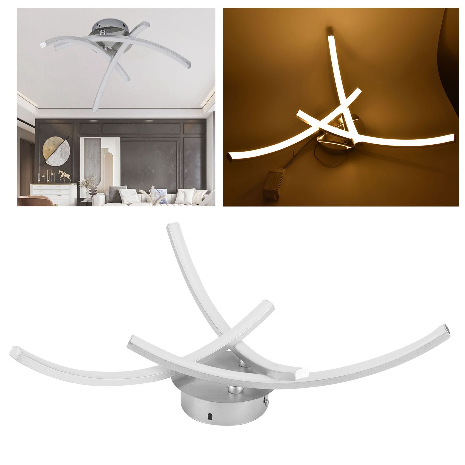 18W 105LED Ceiling Light Arc Ceiling Lamp for Living Room Bedroom Decor view 11