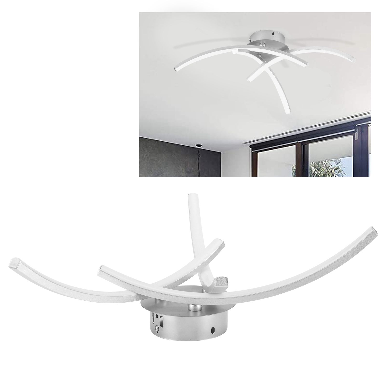 18W 105LED Ceiling Light Arc Ceiling Lamp for Living Room Bedroom Decor view 12