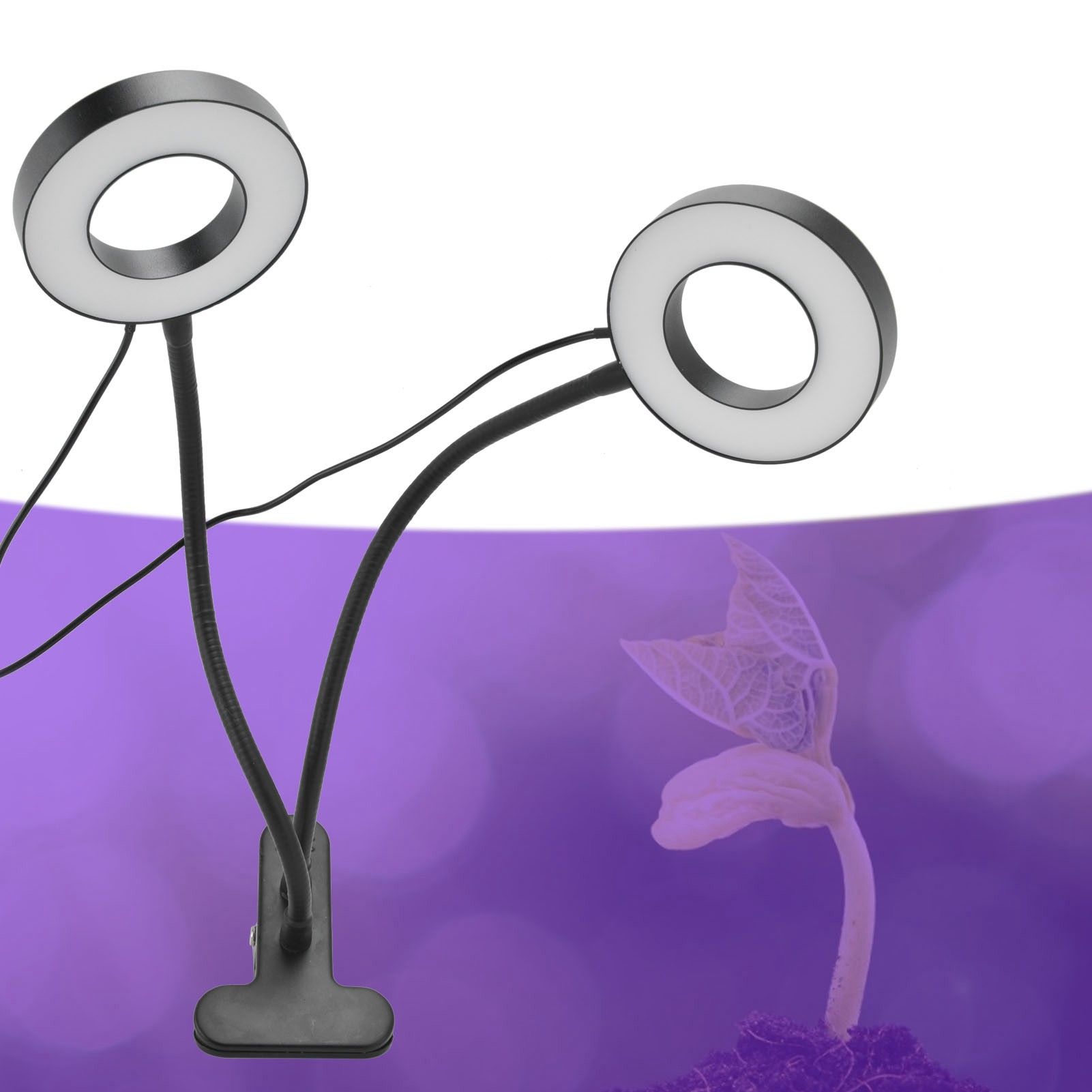 LED Grow Light Double‑End 360° Adjustable USB Powered Indoor Gooseneck Plant view 12